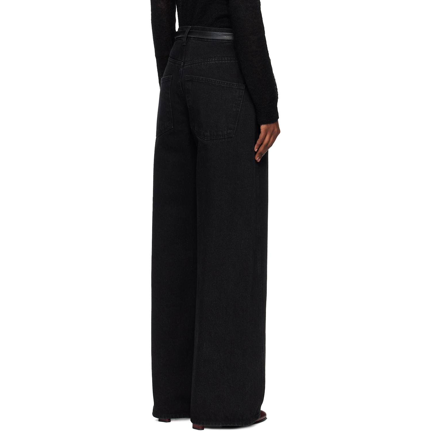  Tonywack Black Oversized Wide-leg Denim Jeans 