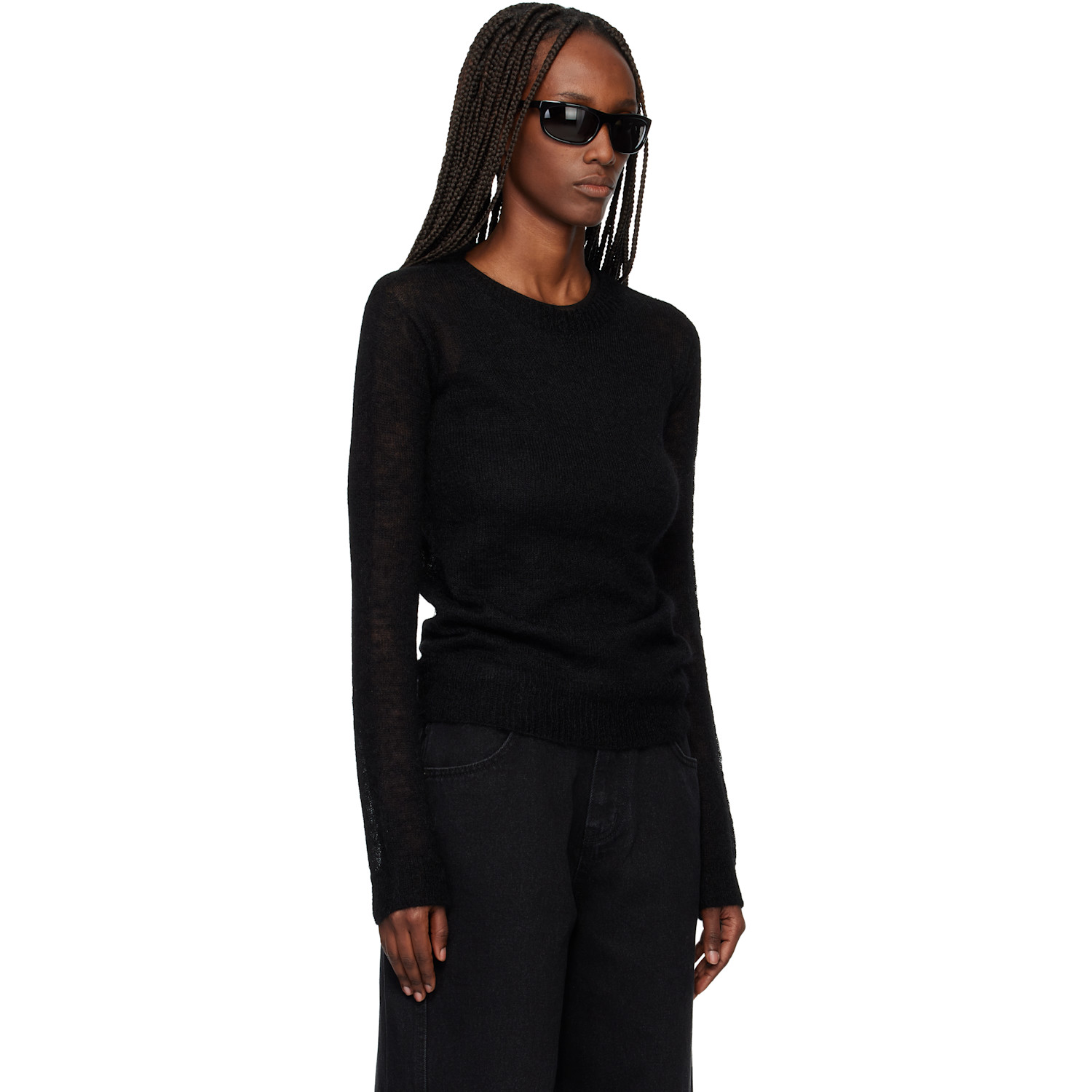  Tonywack Black Light Weight Mohair Sweater 