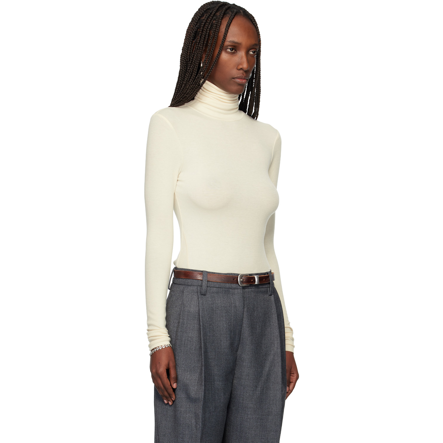  Tonywack Off-white Slim-fit Turtleneck 