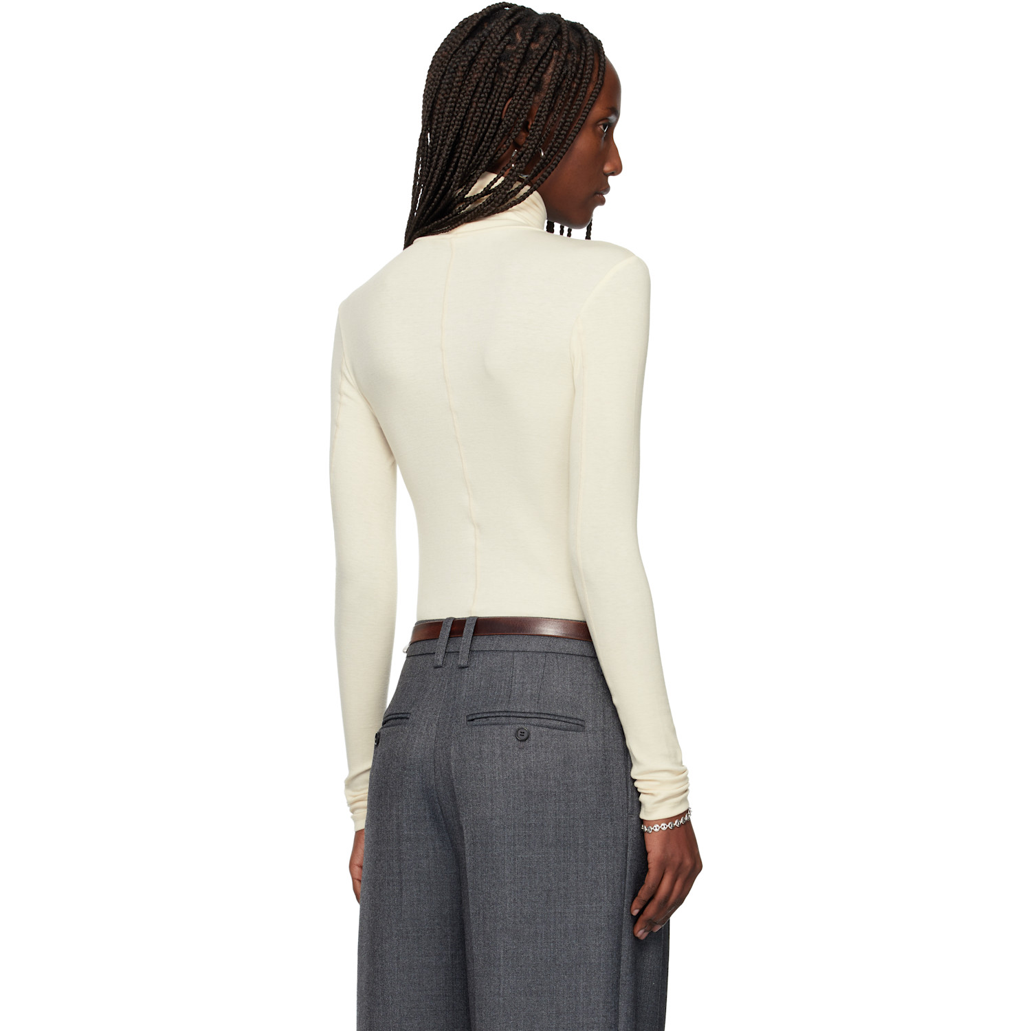  Tonywack Off-white Slim-fit Turtleneck 