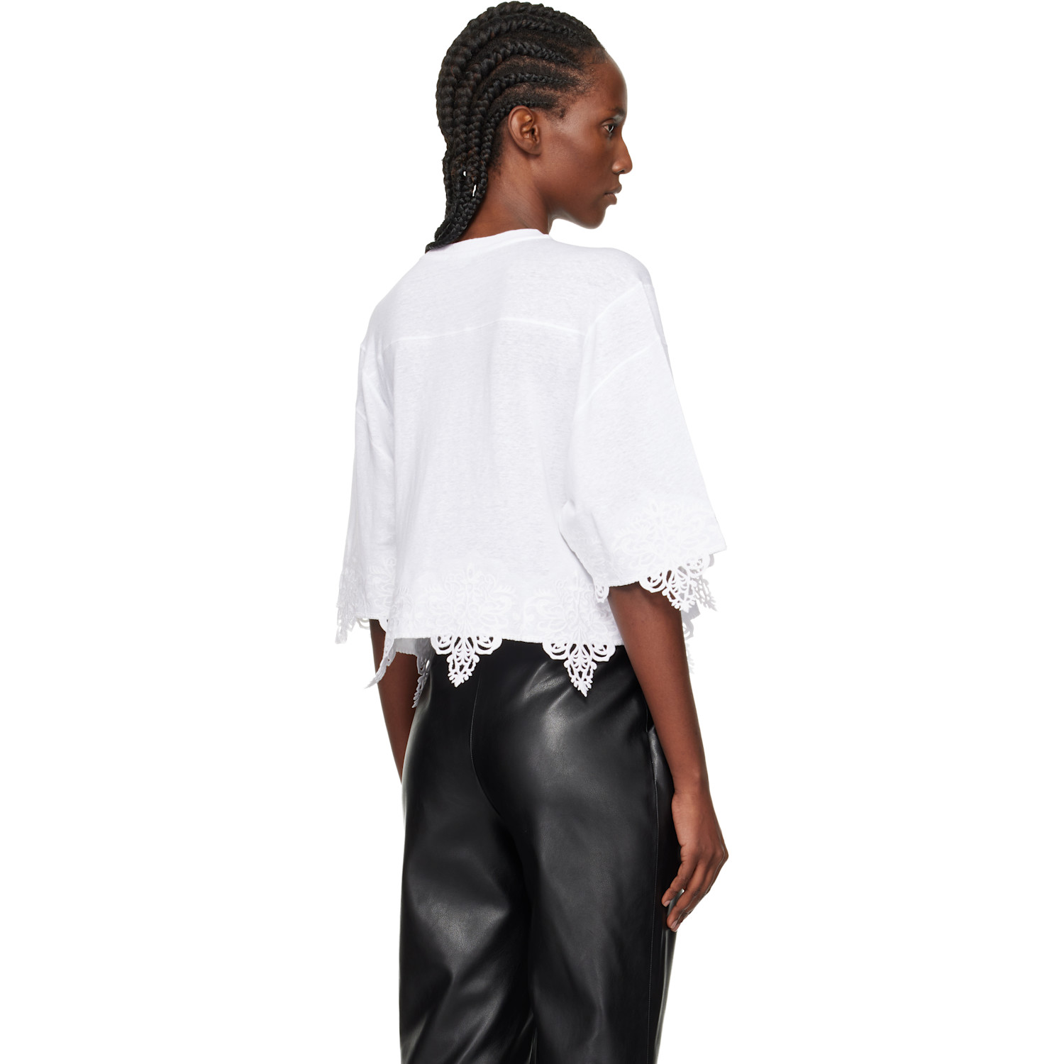 Balmain White Emblem Baseball T-shirt 