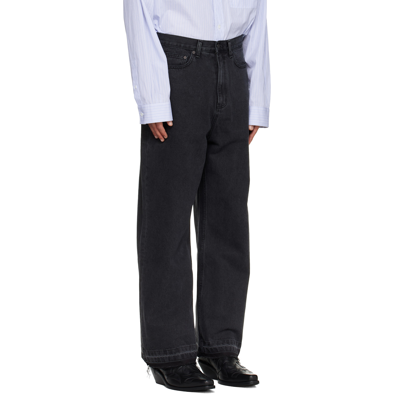  Tonywack Black Wide-leg Jeans 