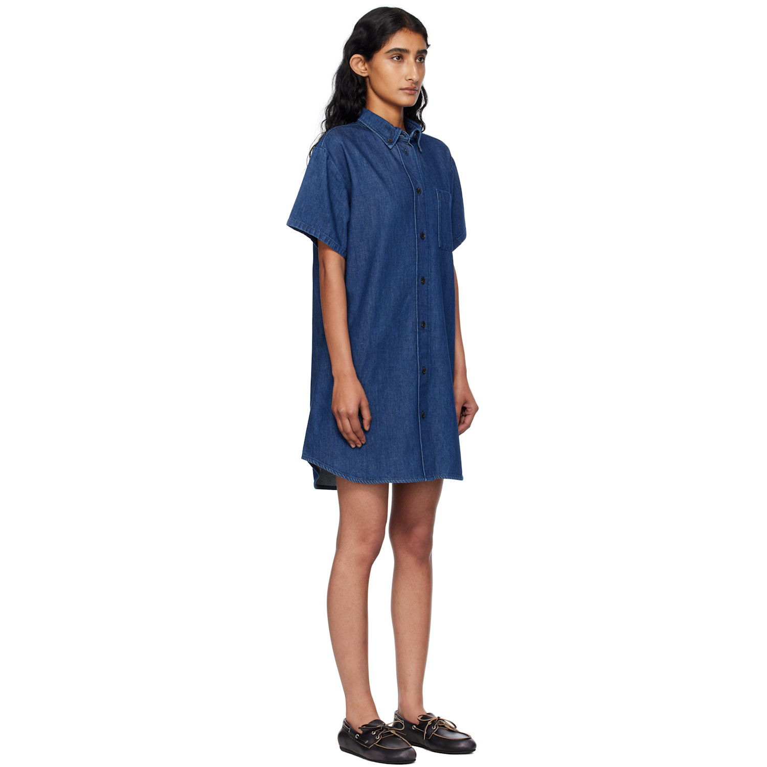  A.p.c. Navy Ary Denim Minidress 