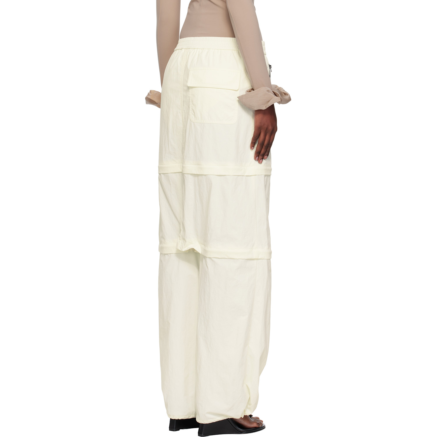  Pushbutton Off-white Three Way Detachable Trousers 