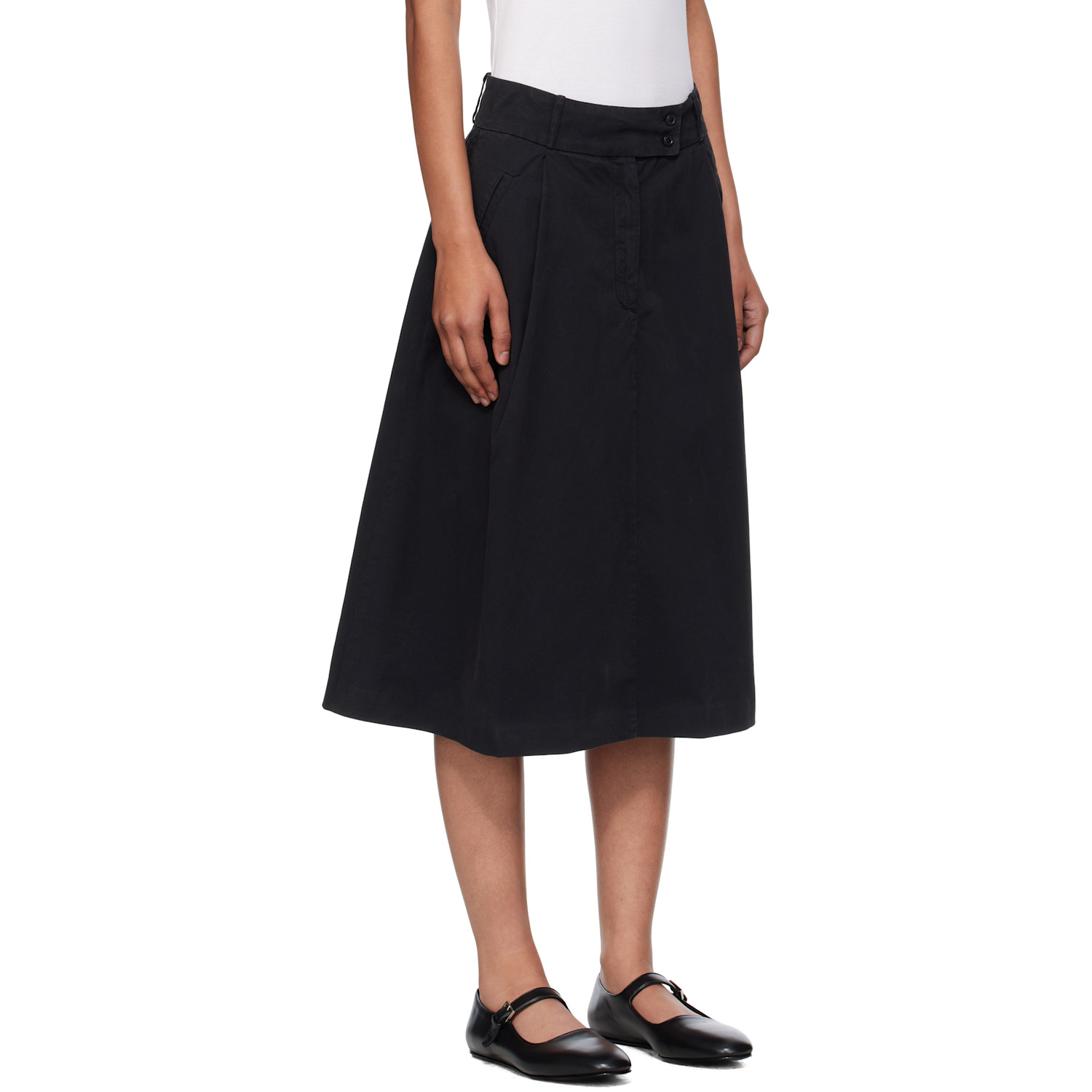  A.p.c. Black Deborah Midi Skirt 