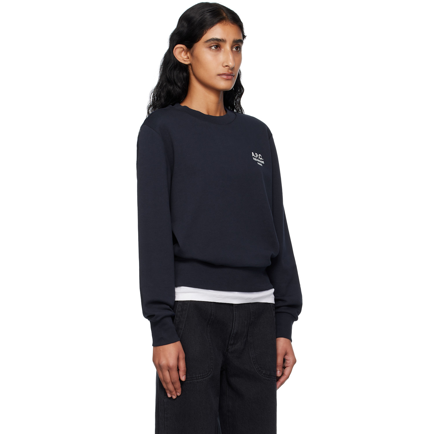  A.p.c. Navy Boxy 'rue Madame' Sweatshirt 