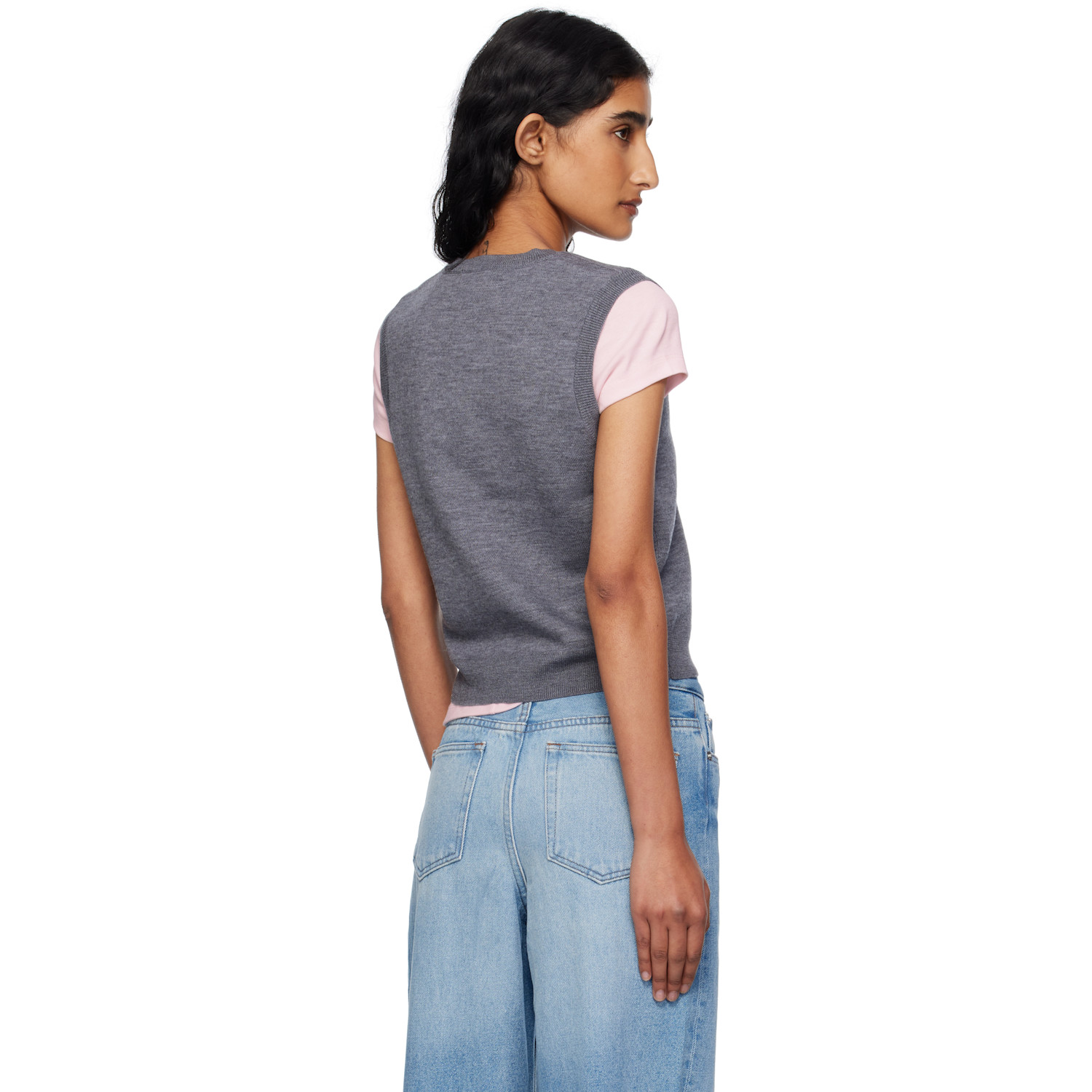  A.p.c. Gilet Lise Gris 