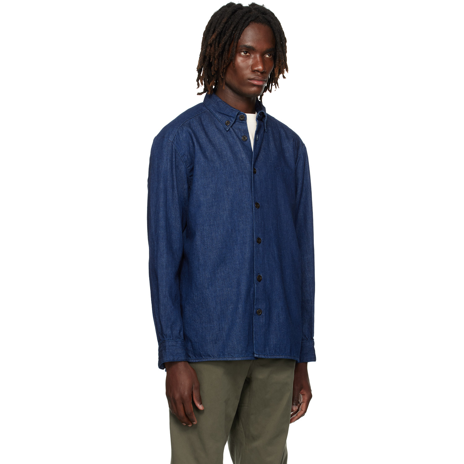  A.p.c. Navy Mathias Denim Shirt 