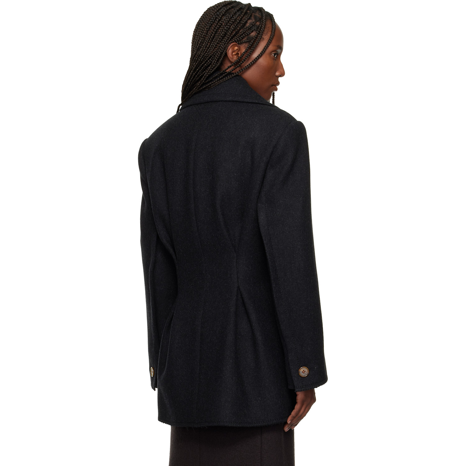  Lanvin Gray Wool Peacoat 