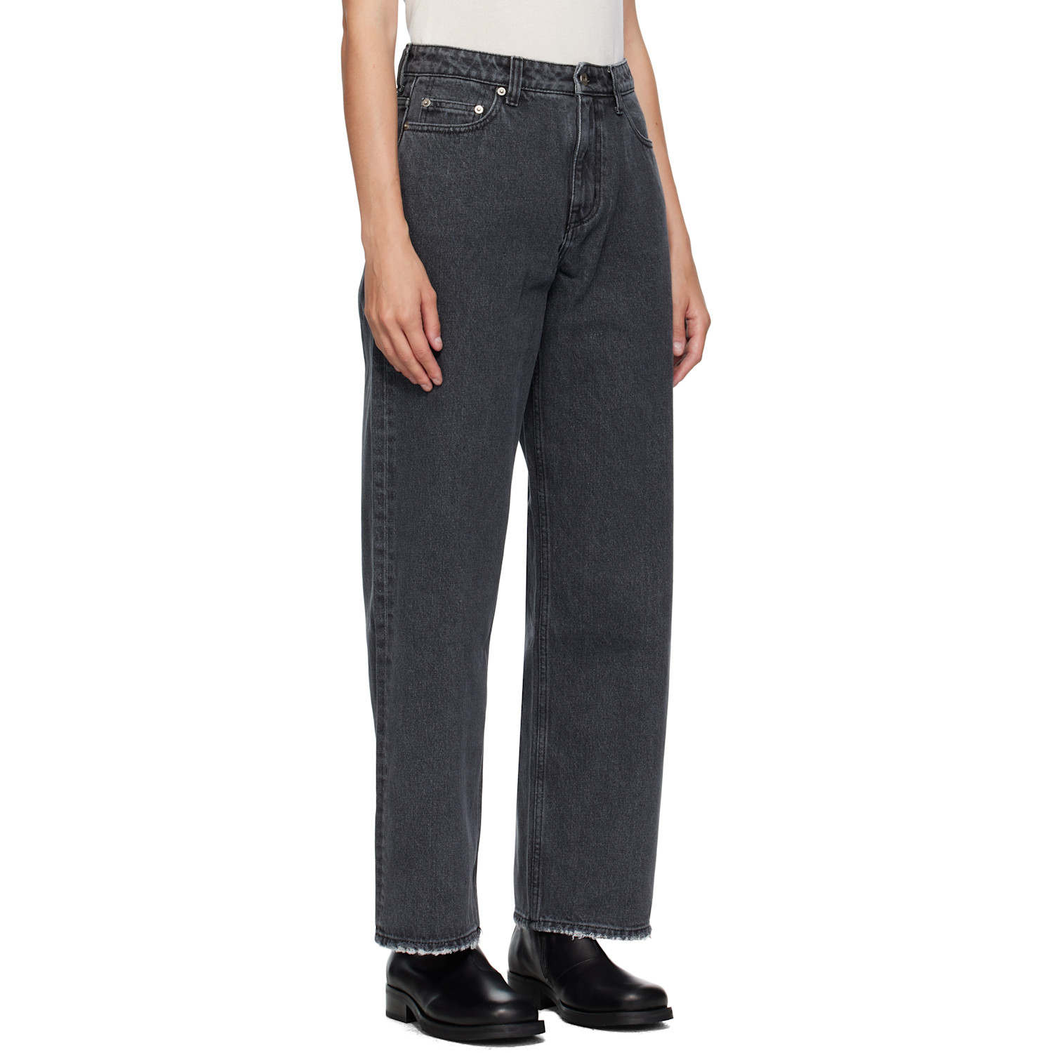  Coor Gray Relaxed Washed Jeans 
