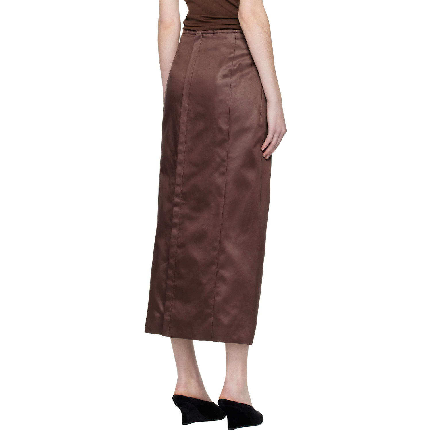  Lanvin Brown Straight Maxi Skirt 