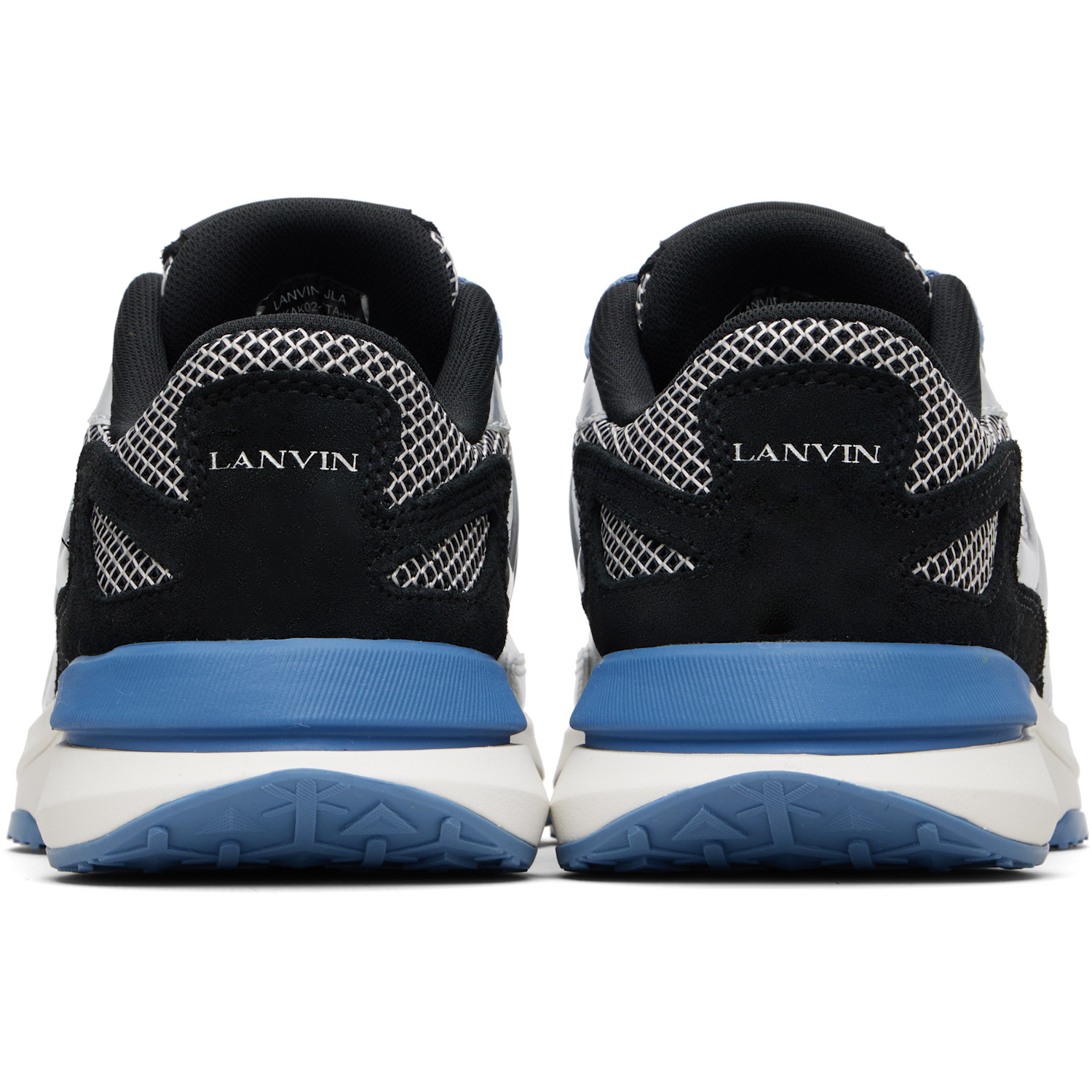  Lanvin Silver & Black Jla Sneakers 
