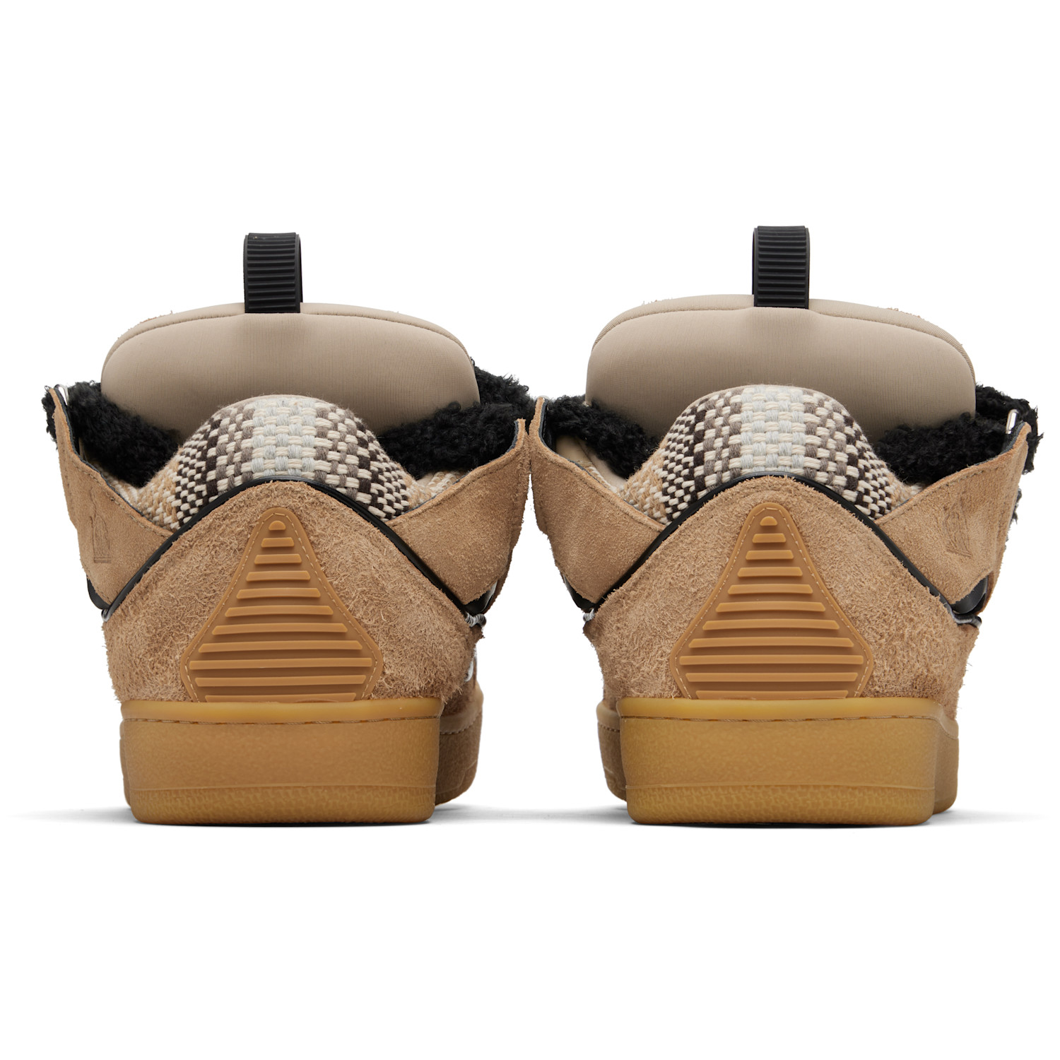  Lanvin Beige Curb Suede Sneakers 