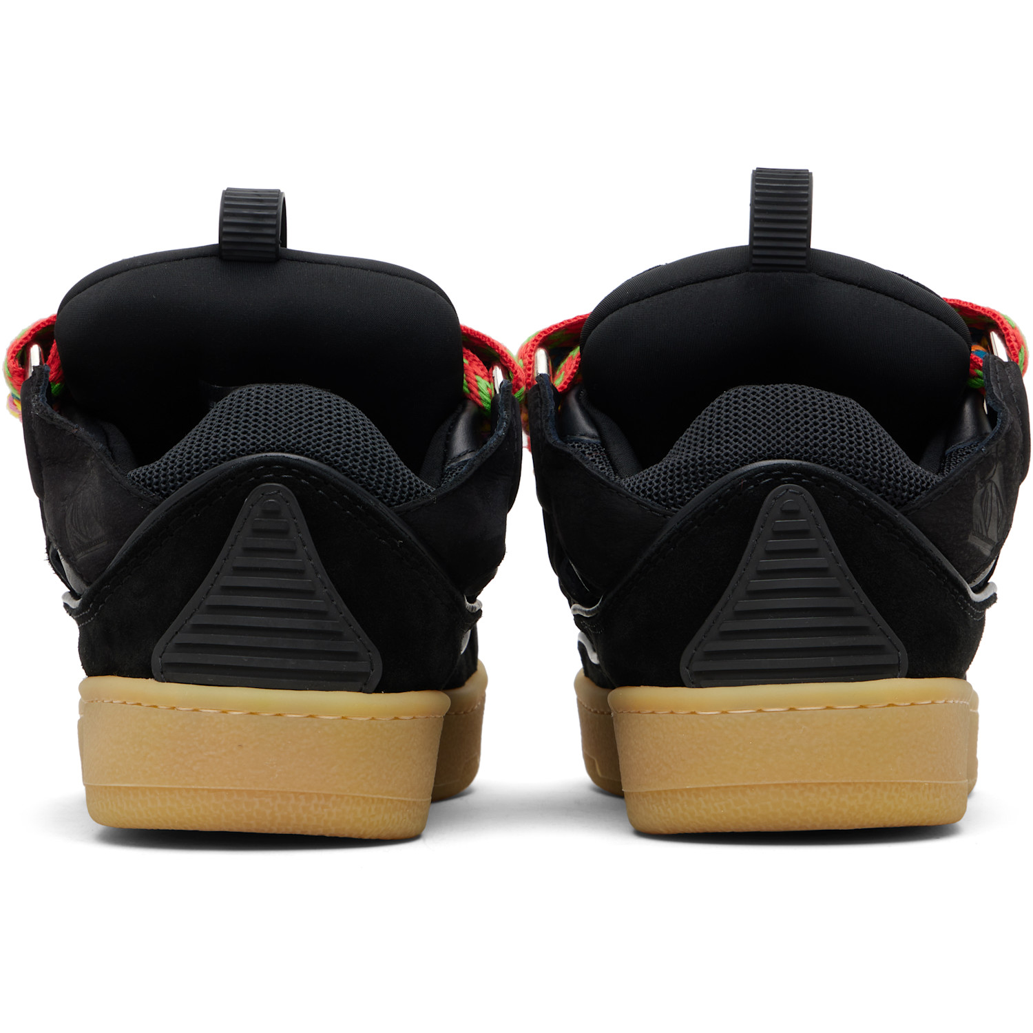  Lanvin Black Leather Curb Sneakers 