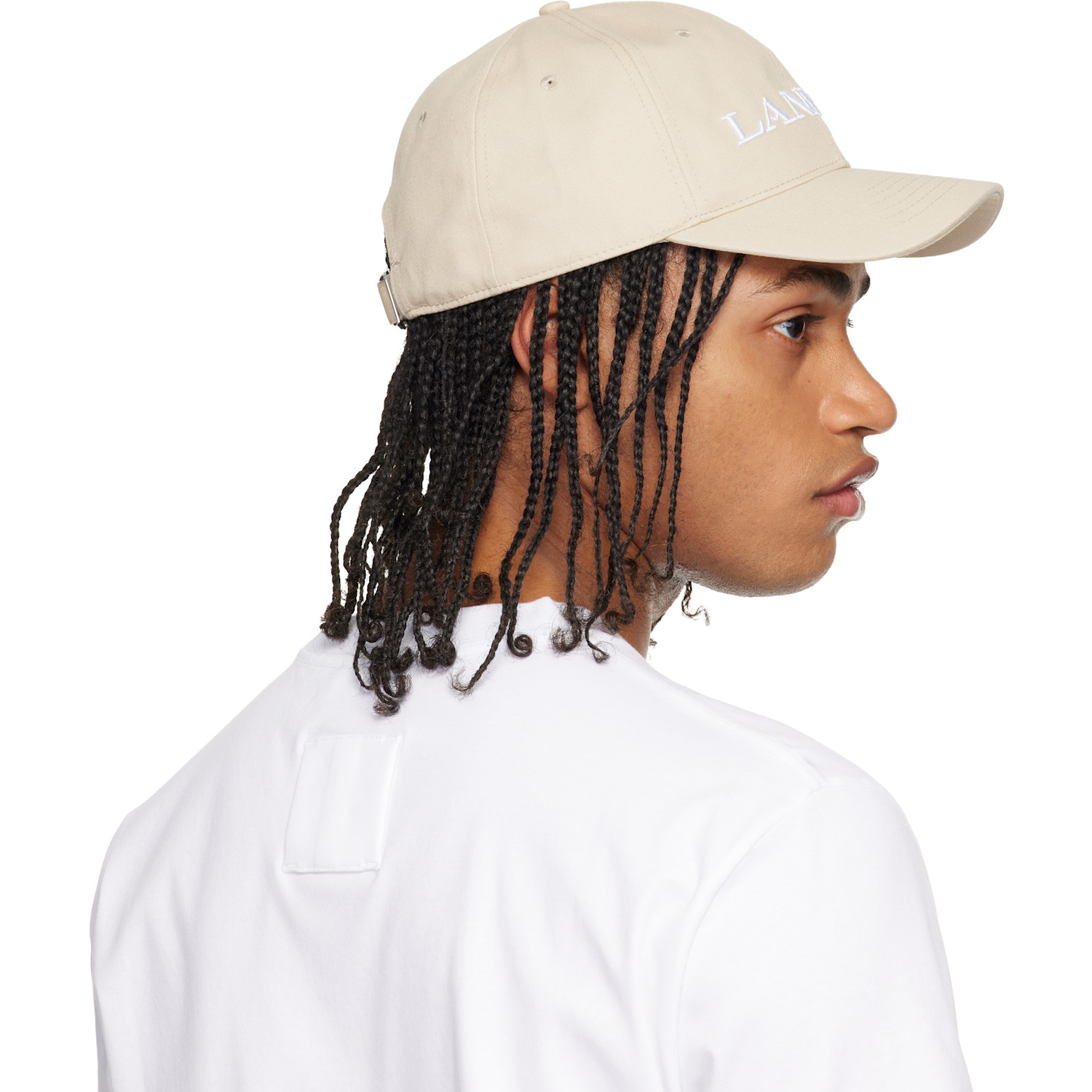  Lanvin Beige 'lanvin' Cotton Cap 