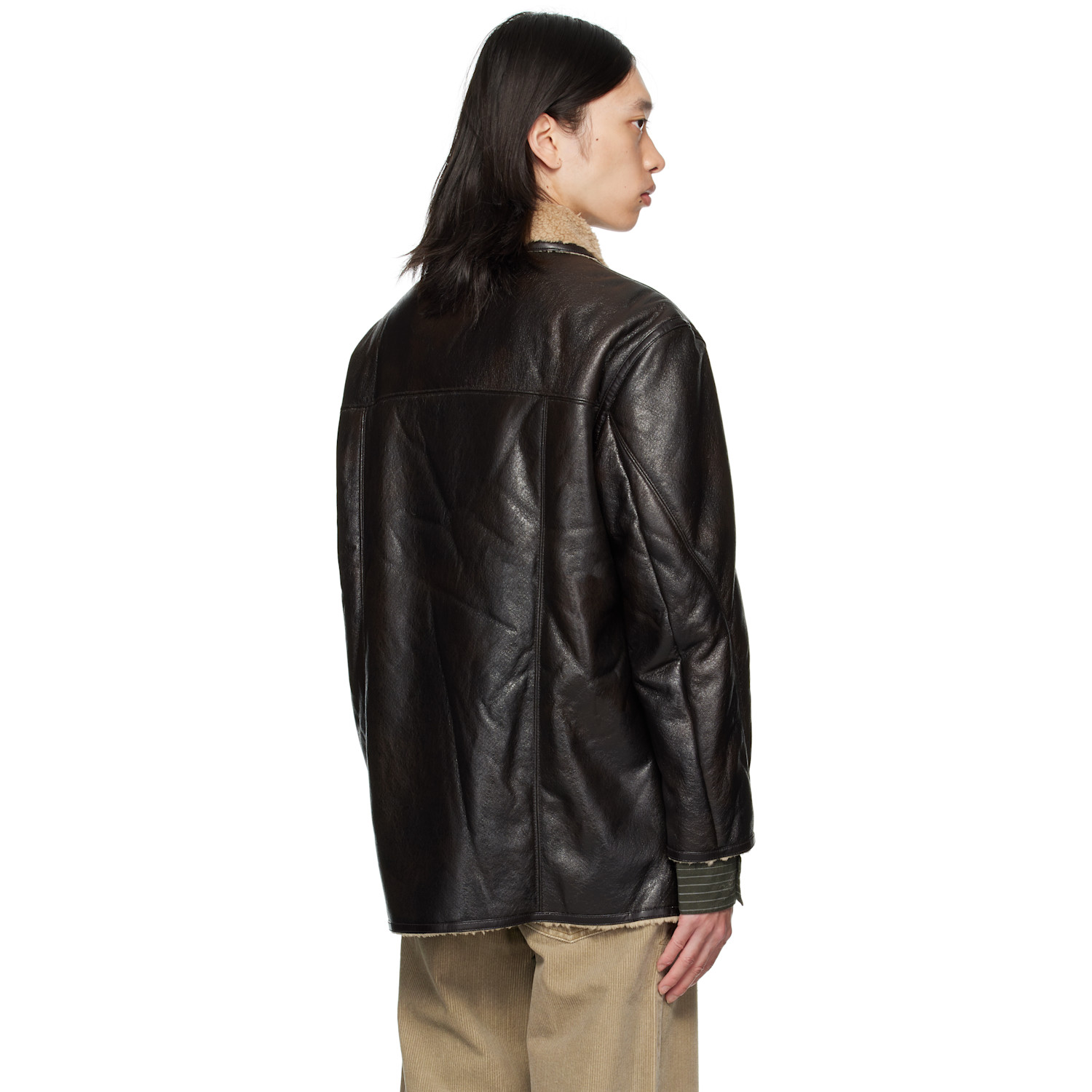  Coor Brown & Beige Reversible Eco Faux-shearling Coat 