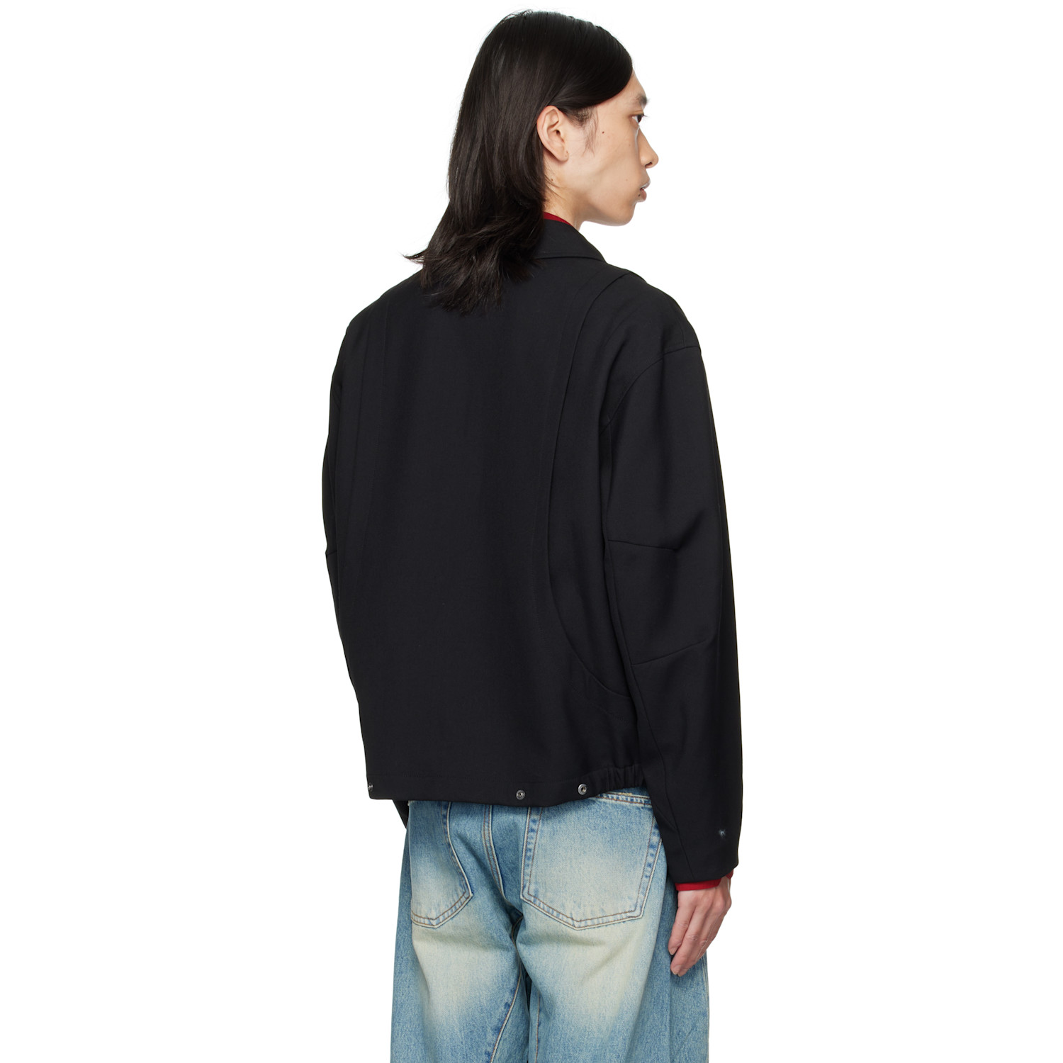  Coor Black Wool Blouson Jacket 
