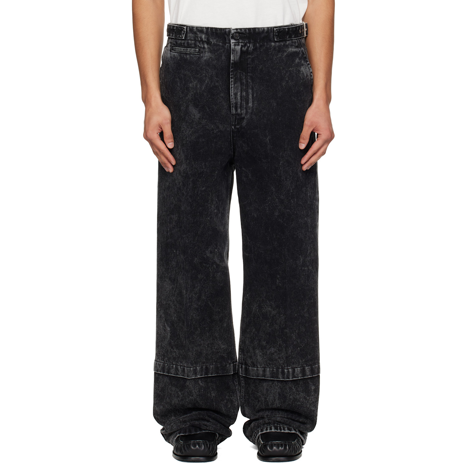 Lanvin Black Loose Fit Washed Jeans