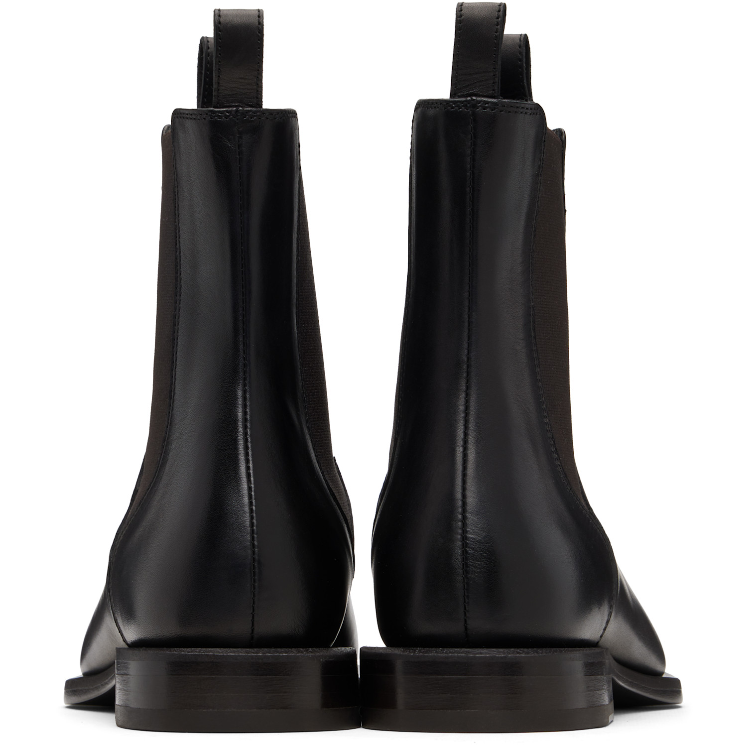  Lanvin Black Pointed Toe Chelsea Boots 