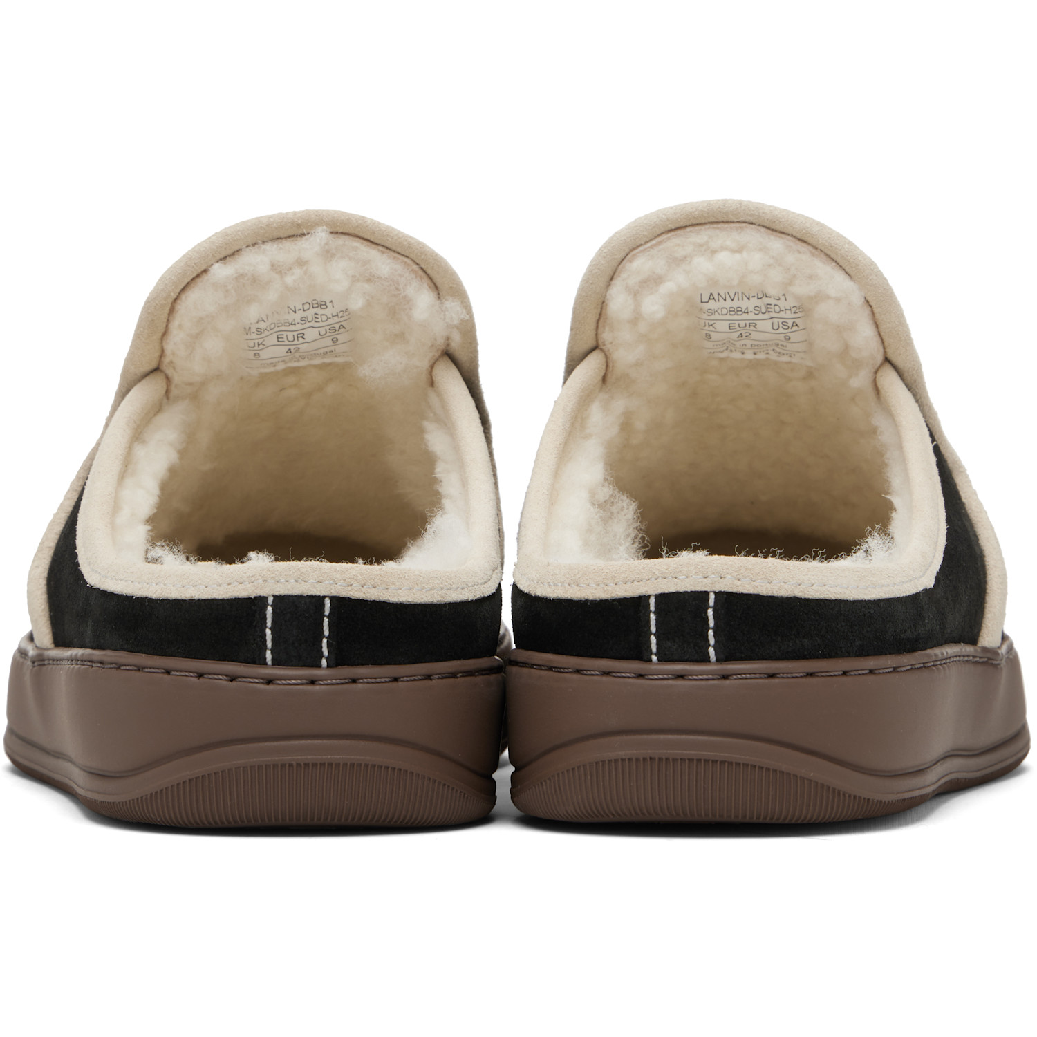  Lanvin Black Dbb1 Suede Mule Sneakers 
