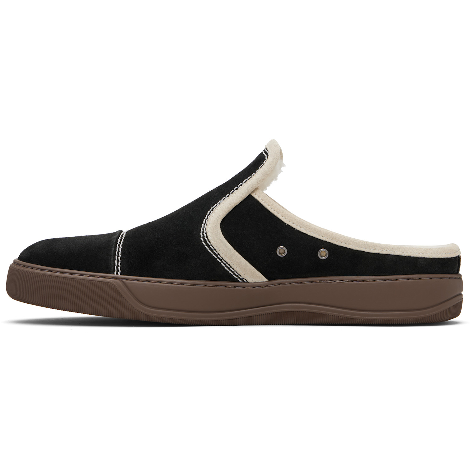  Lanvin Black Dbb1 Suede Mule Sneakers 