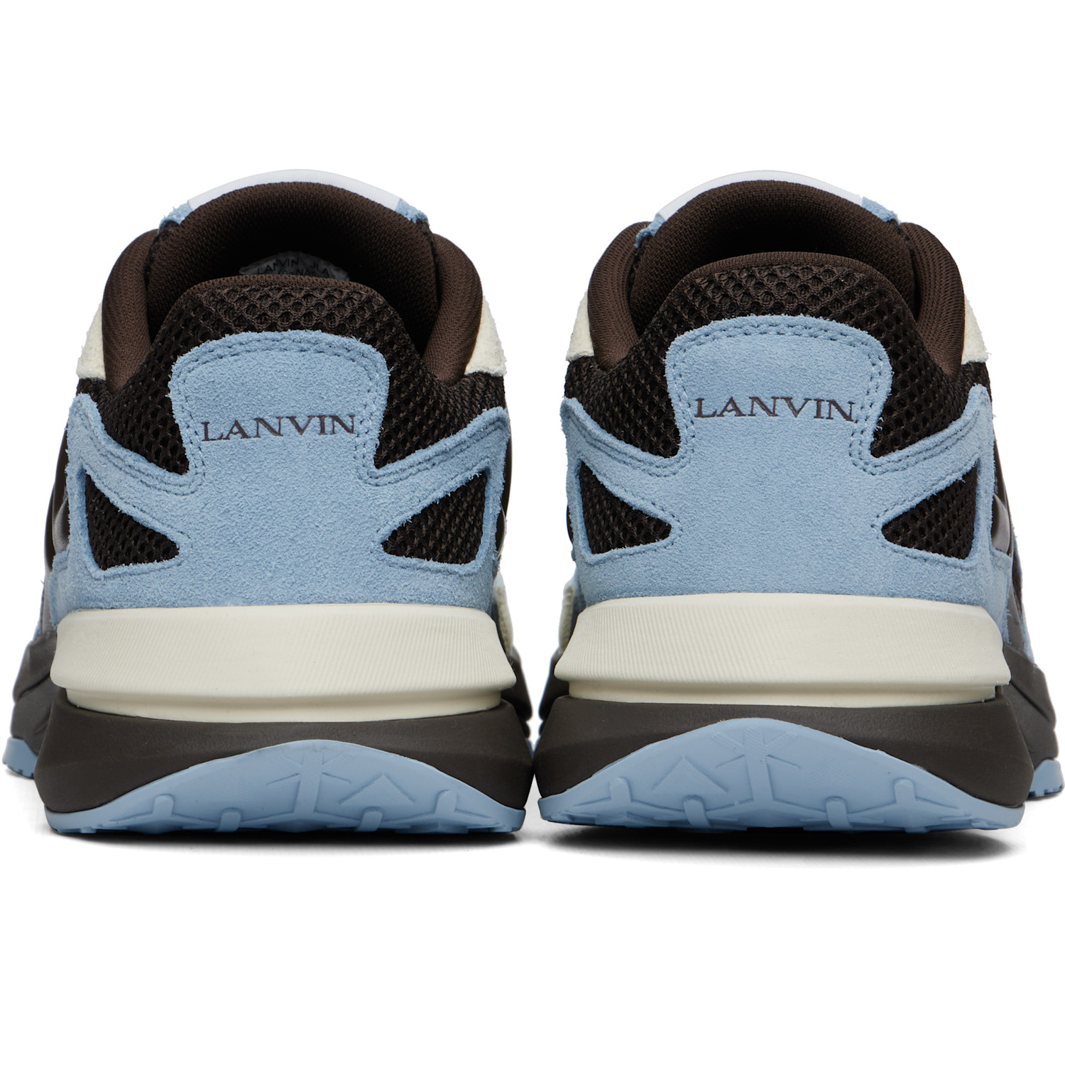  Lanvin Brown & Blue Jla Mesh Sneakers 