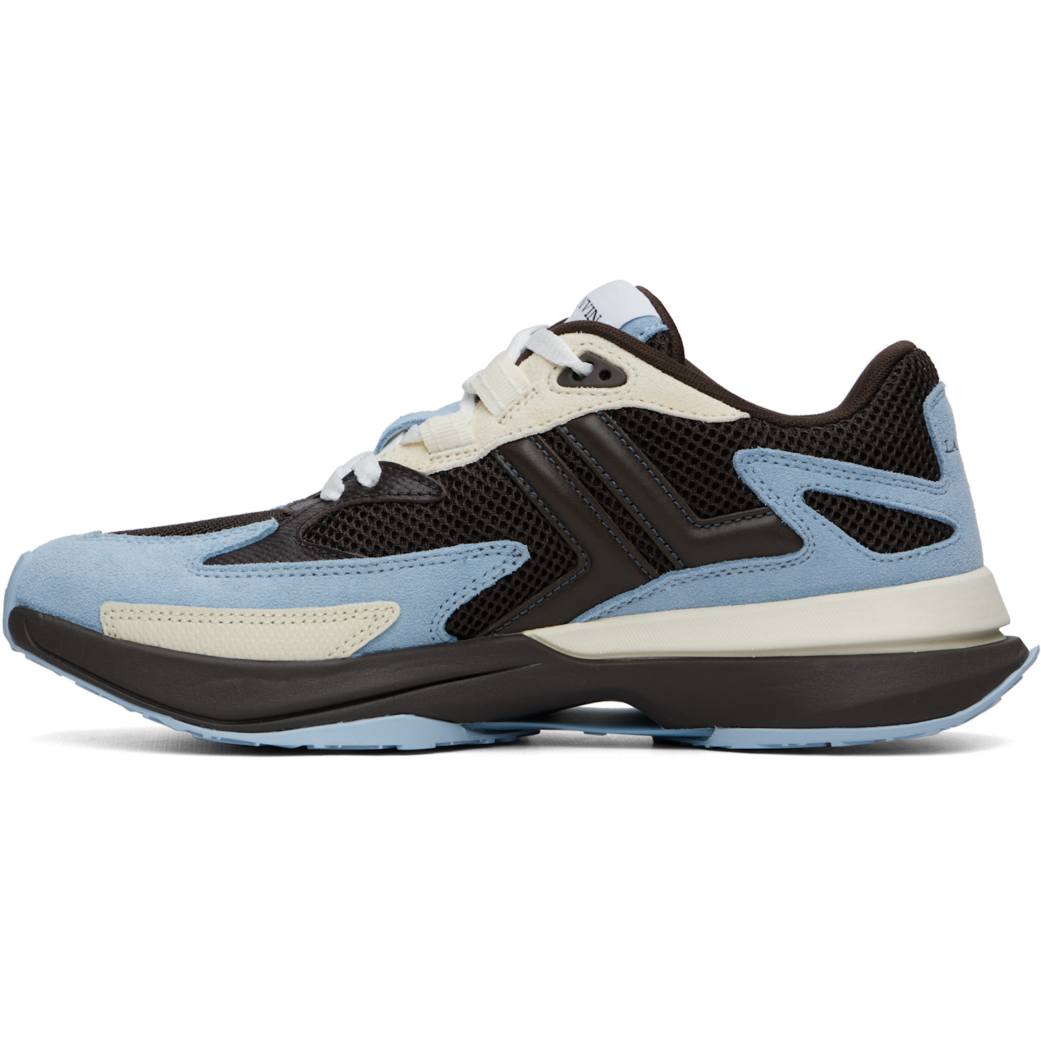  Lanvin Brown & Blue Jla Mesh Sneakers 