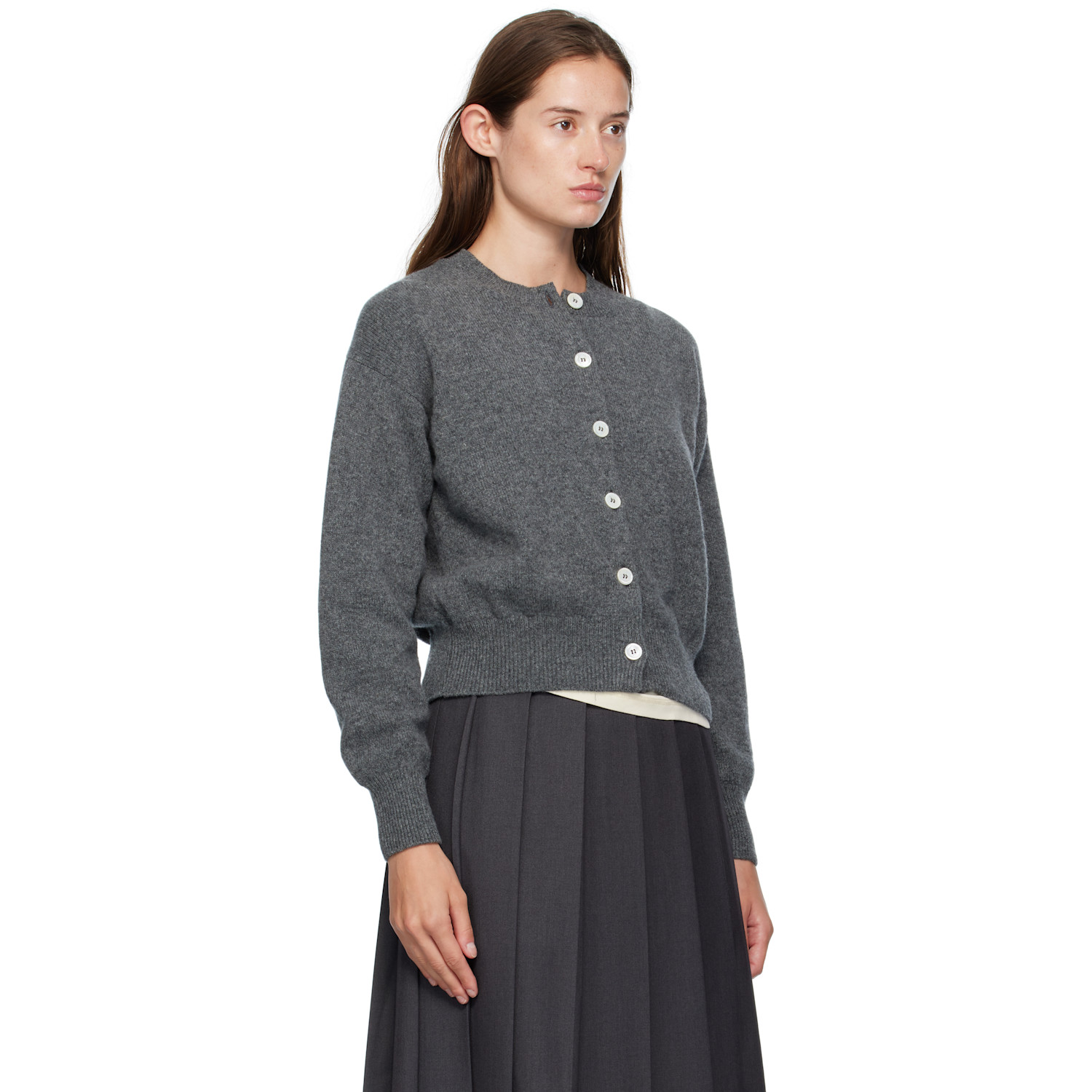  &daughter Gray Ada Crewneck Cardigan 