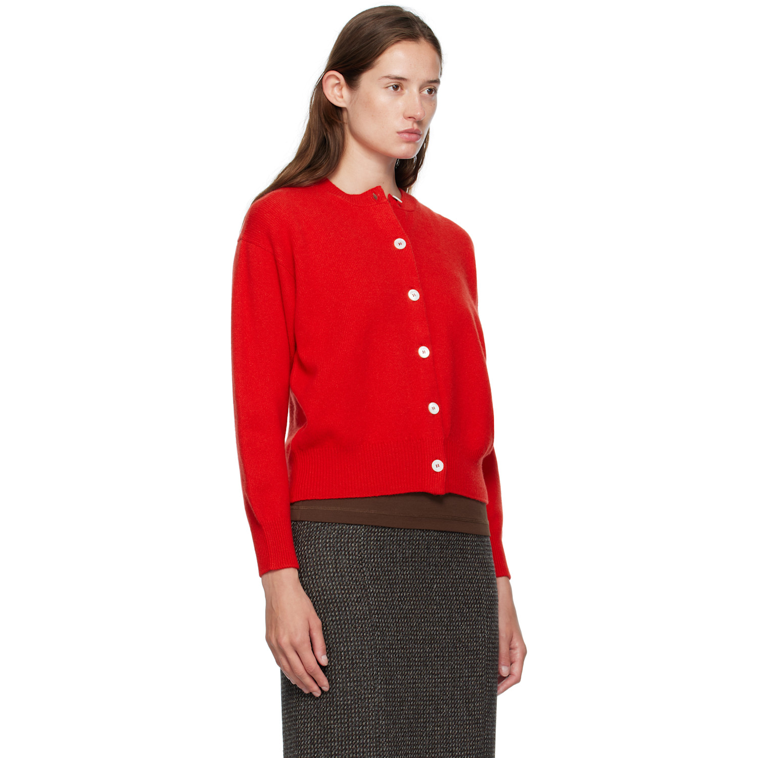  &daughter Red Ada Crewneck Cardigan 