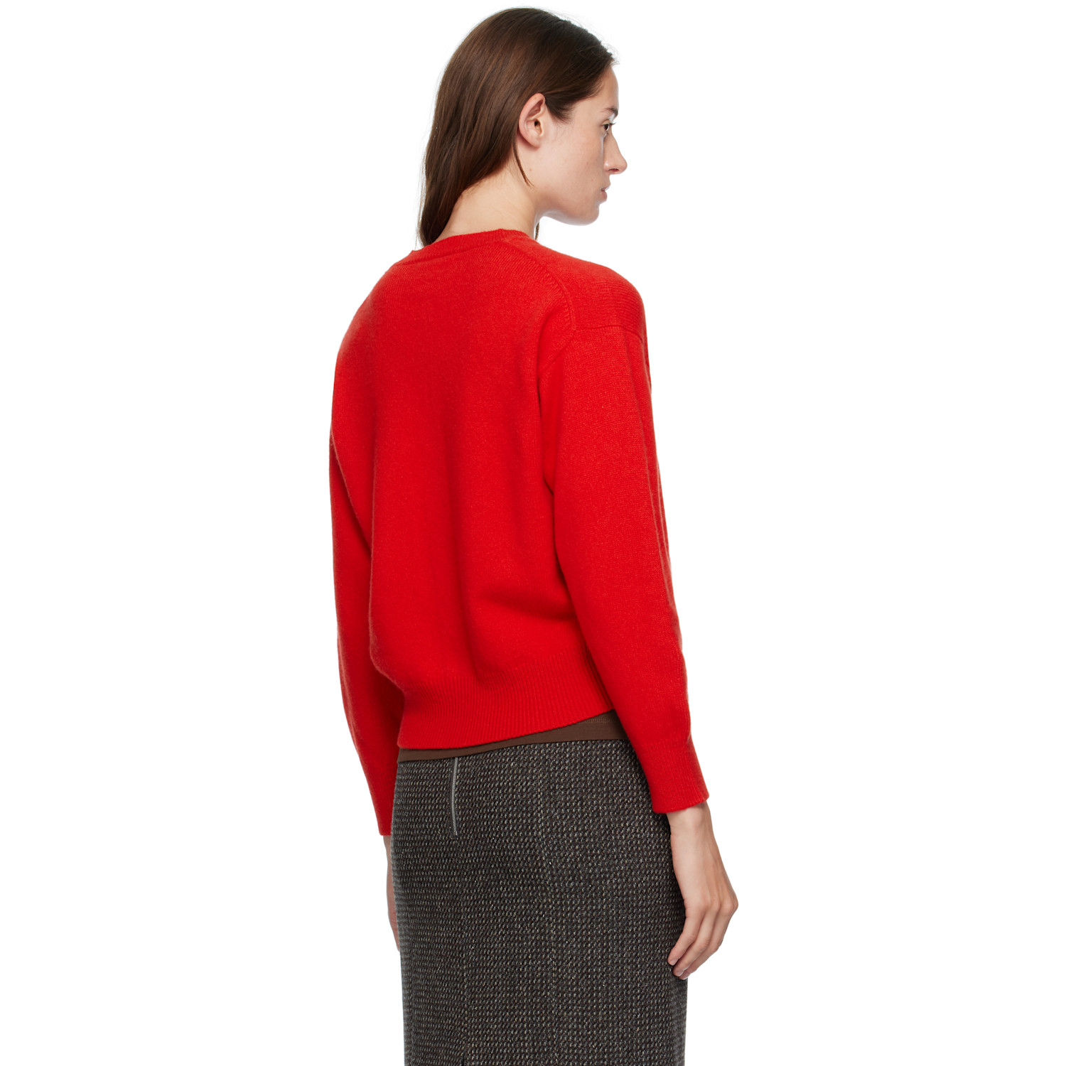  &daughter Red Ada Crewneck Cardigan 