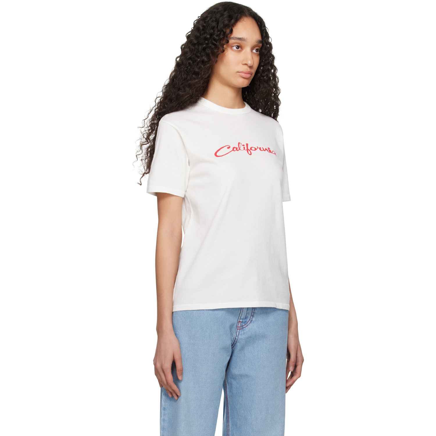  Erl White 'california' Signature T-shirt 