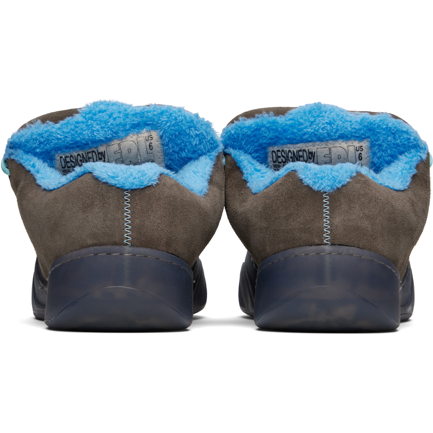  Erl Gray & Blue Electric Vamp Skate Sneakers 