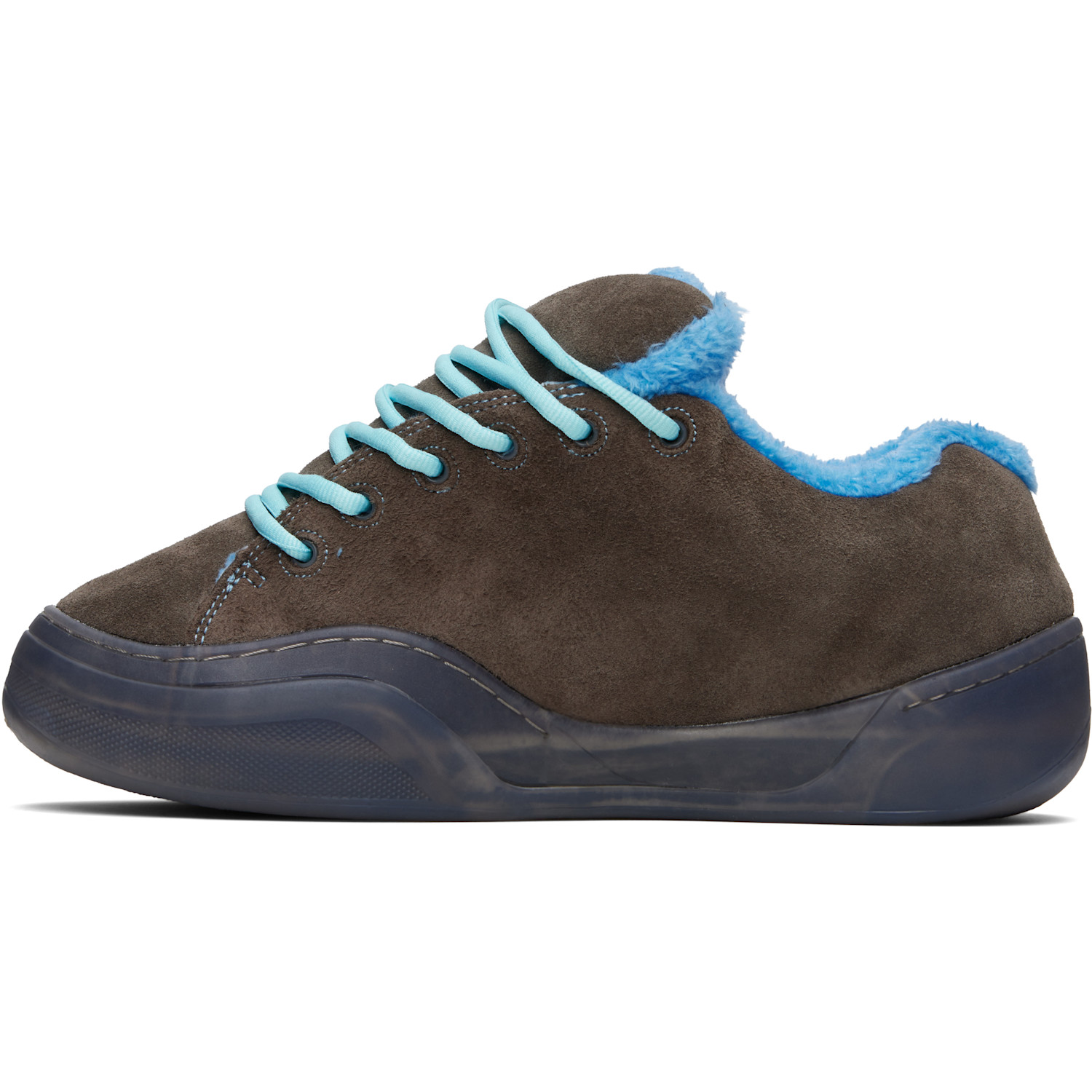  Erl Gray & Blue Electric Vamp Skate Sneakers 