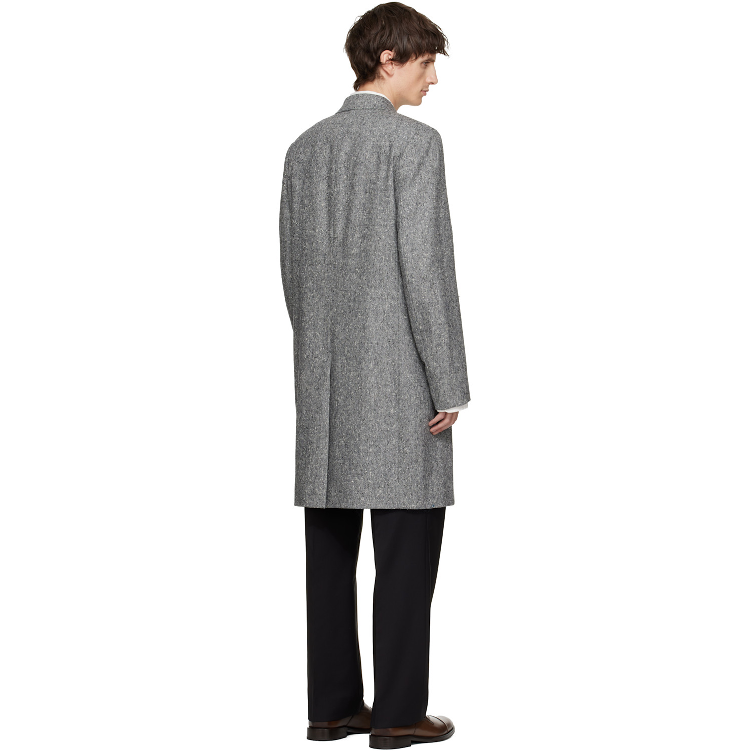  Paul Smith Gray Double Breasted Over Coat 
