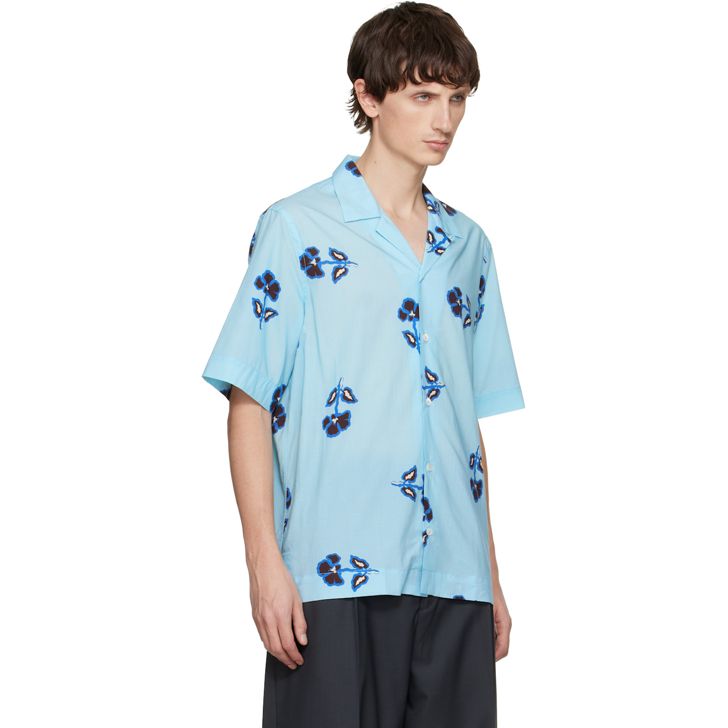  Paul Smith Blue 'tri Flower' Short-sleeve Shirt 