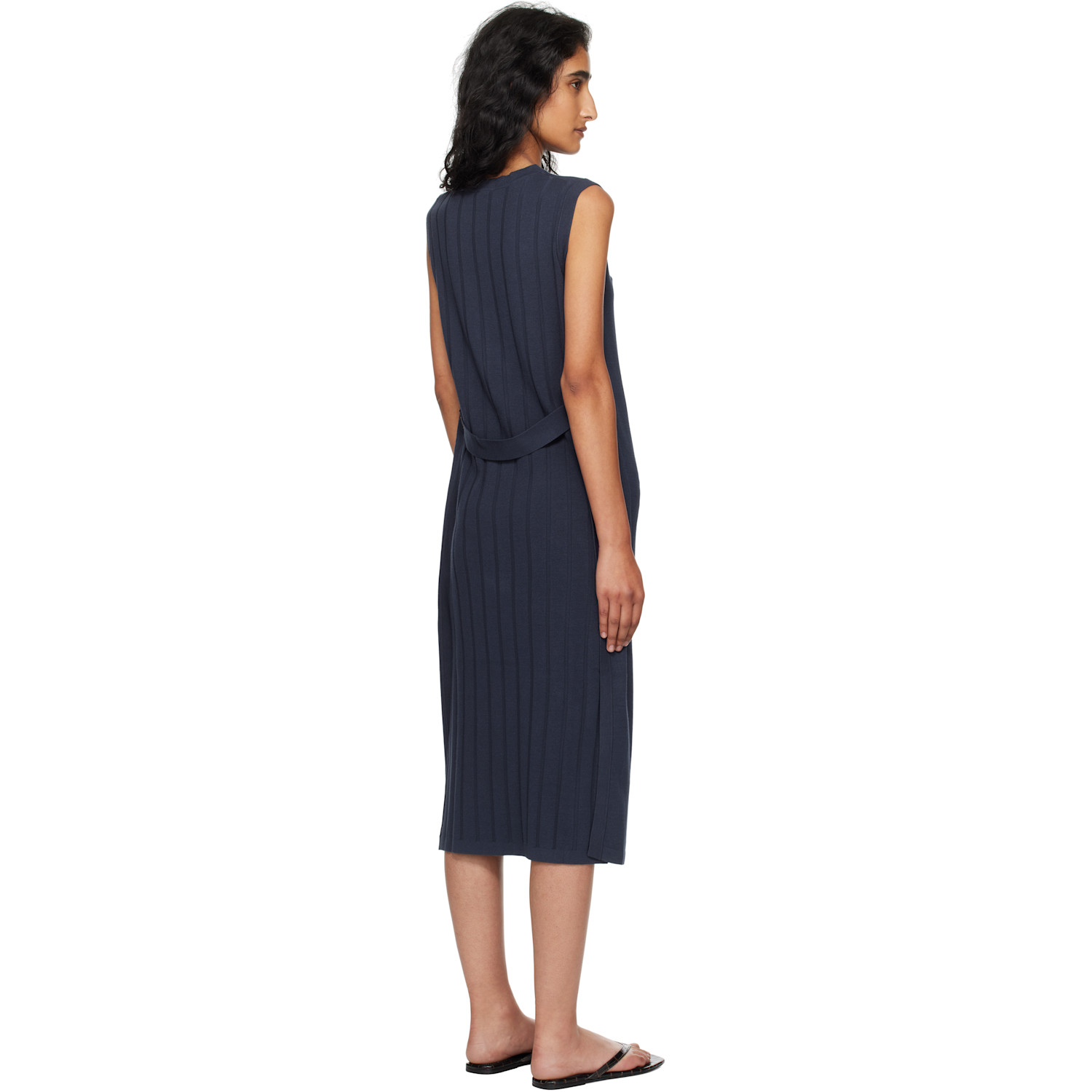  Mm By Max Mara Navy Aulla Midi Dress 