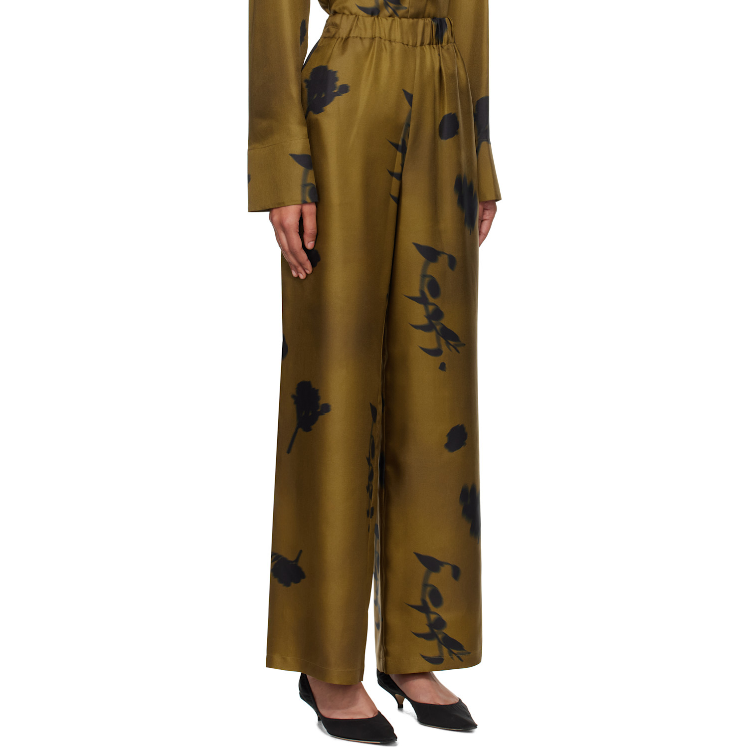  Mm By Max Mara Khaki Helga Trousers 