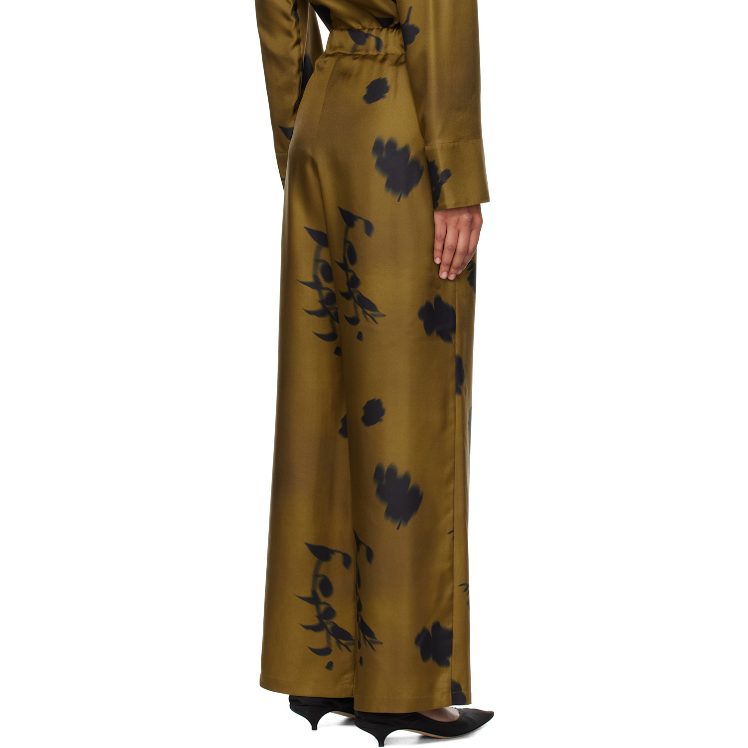  Mm By Max Mara Khaki Helga Trousers 