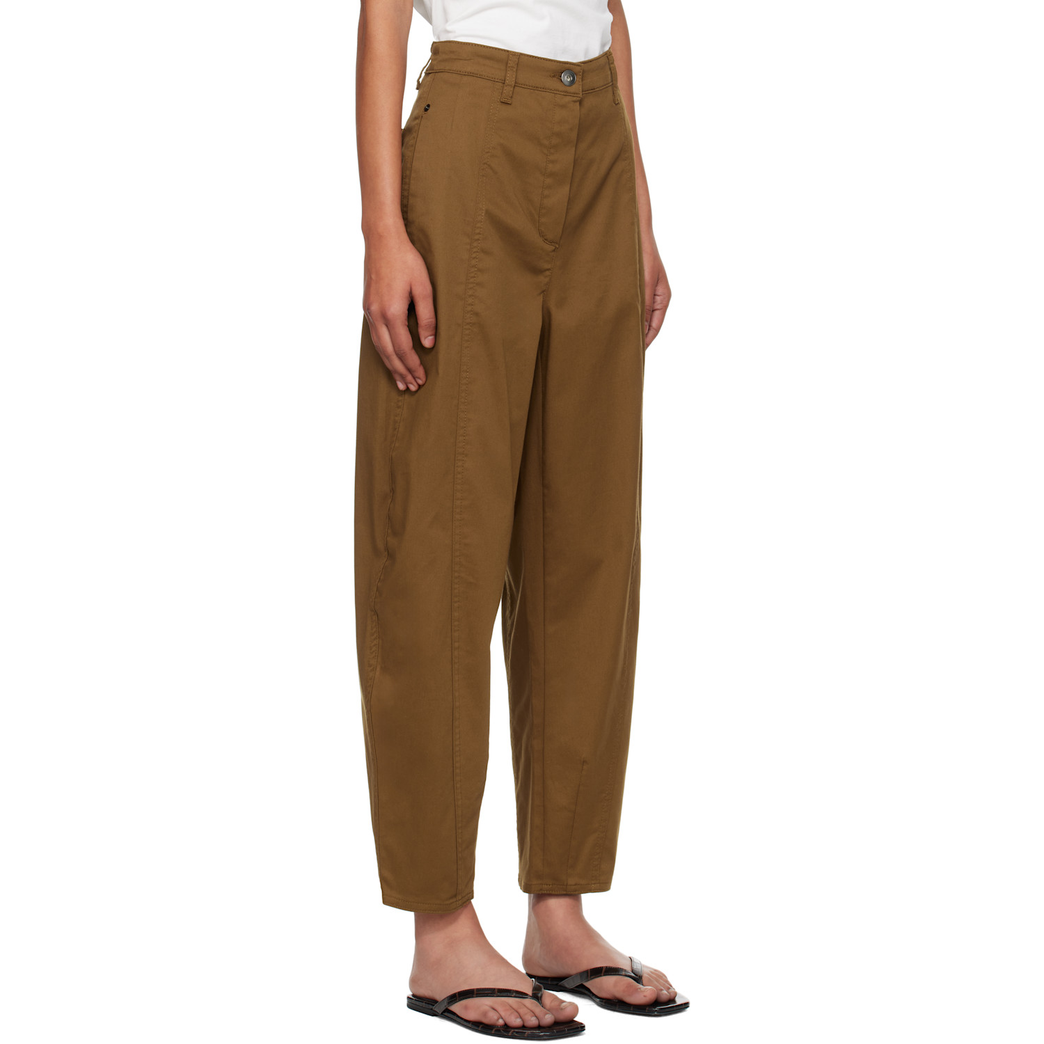  Mm By Max Mara Brown Etere Trousers 