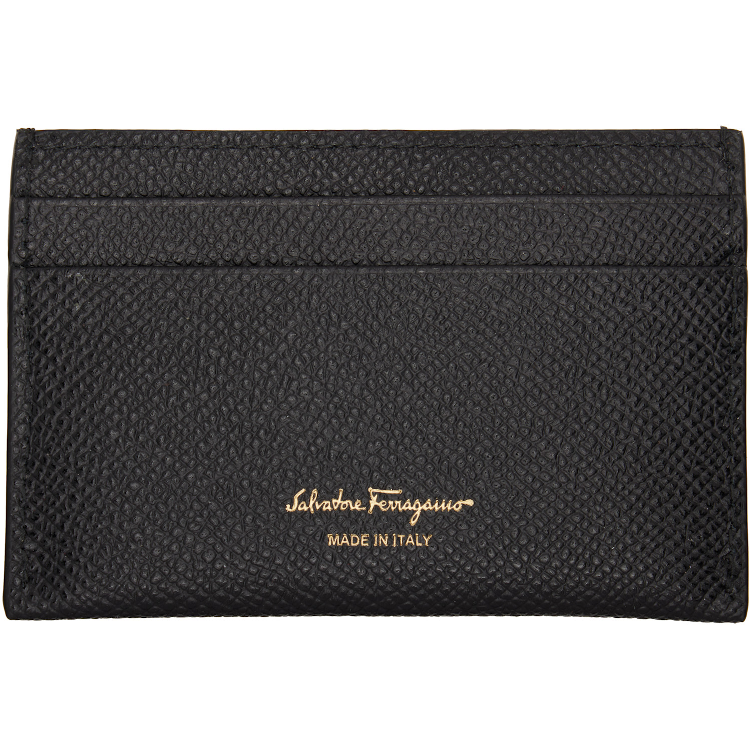  Ferragamo Black Gancini Card Holder 