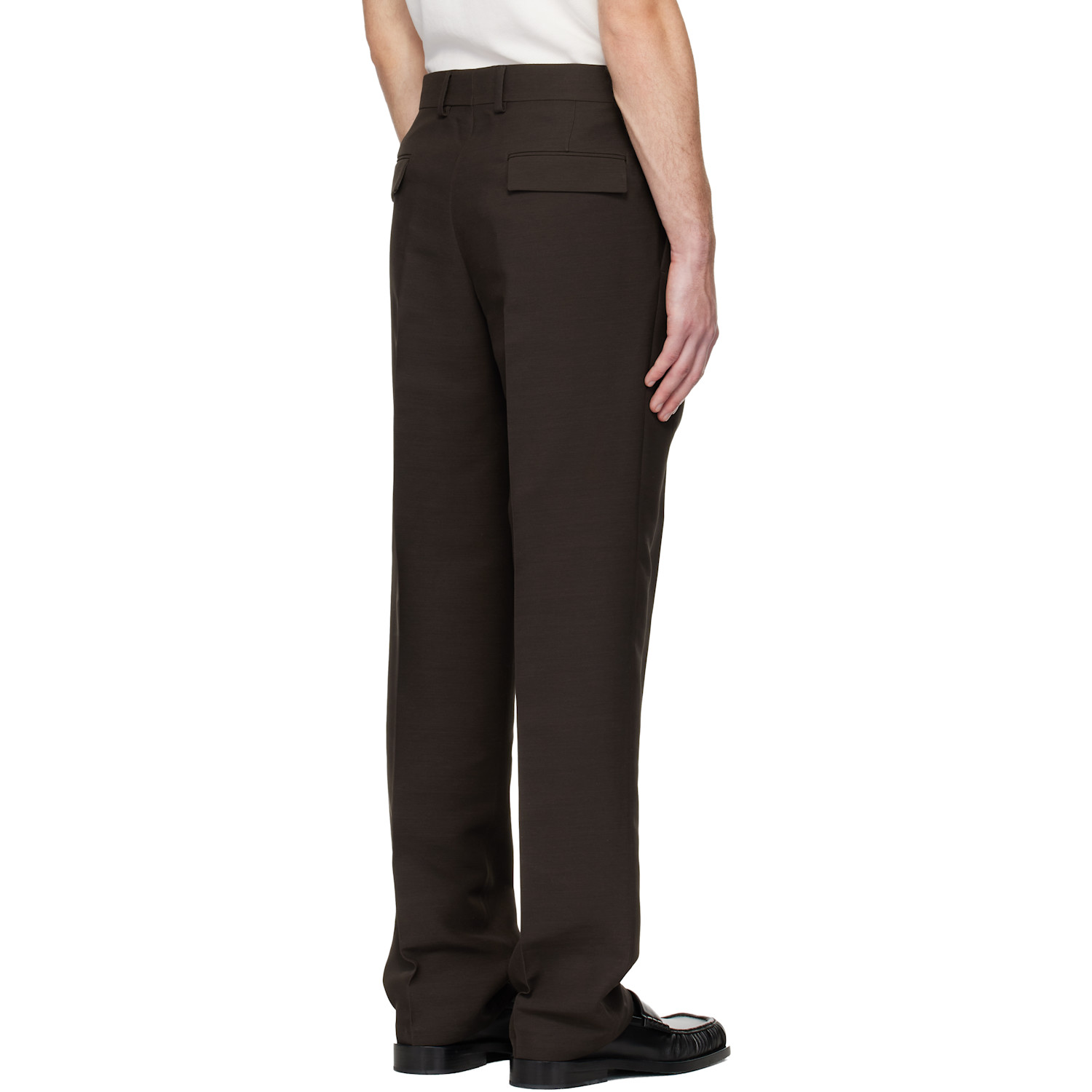  Ferragamo Brown Pleated Trousers 