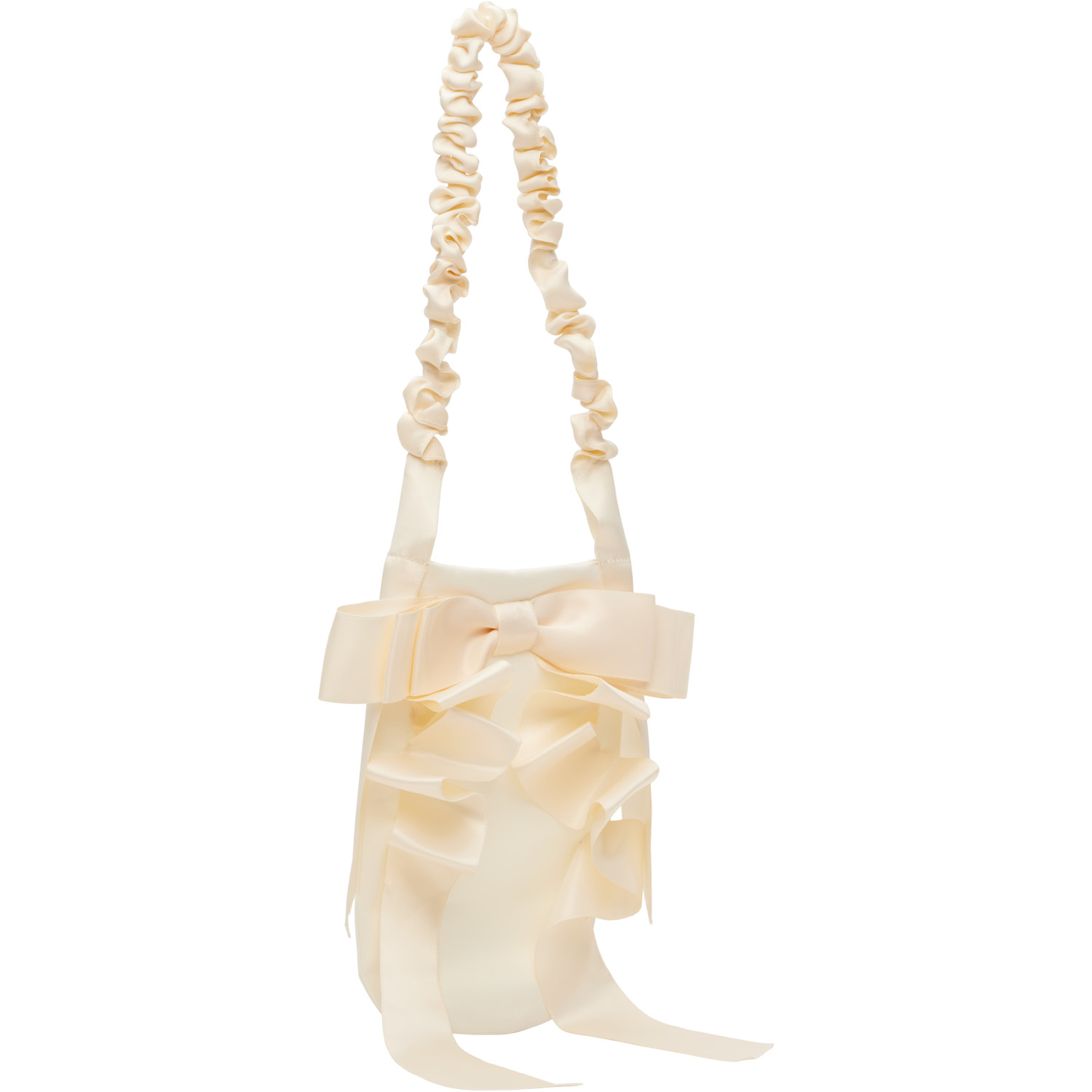  Gohar World Off-white Demi-baguette Bag 