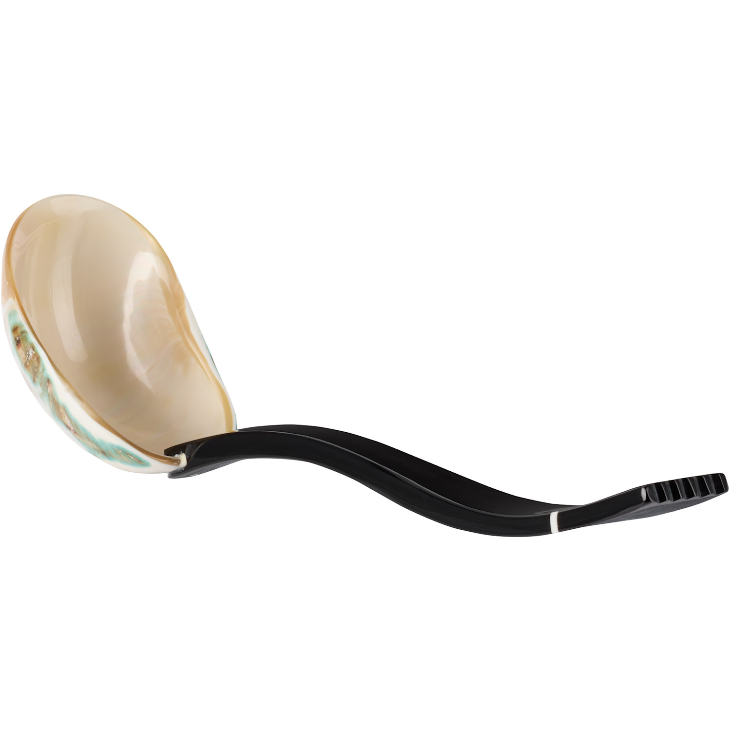  Gohar World Black Pearl & Horn Serving Spoon 