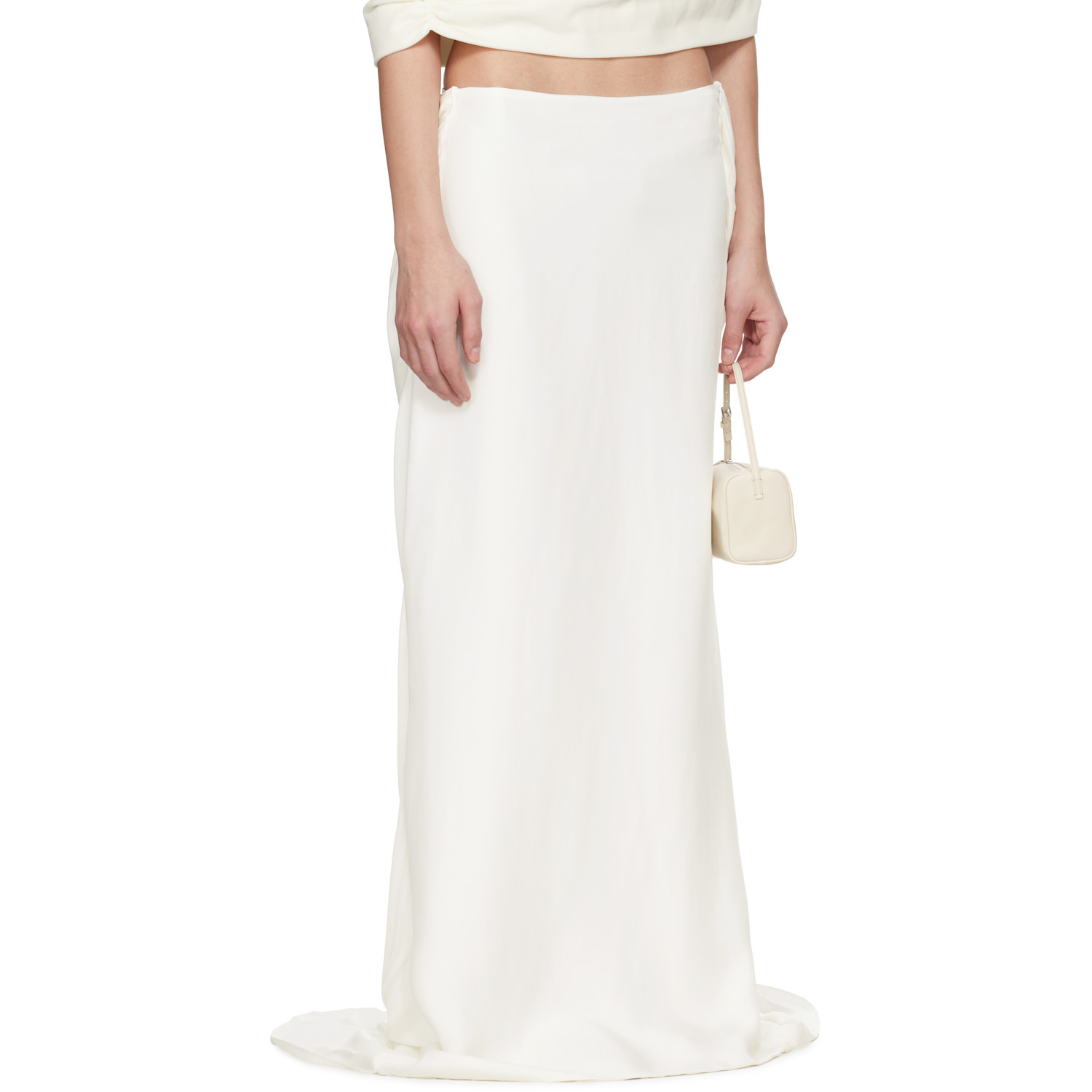  Colleen Allen Ssense Exclusive Bridal Capsule Silk Bustle Maxi Skirt 