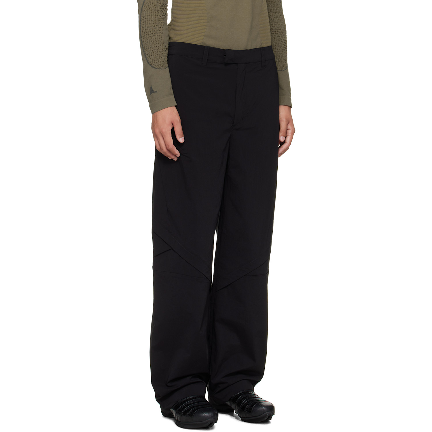  J Eongl I Black Softshell Slash Sweatpants 