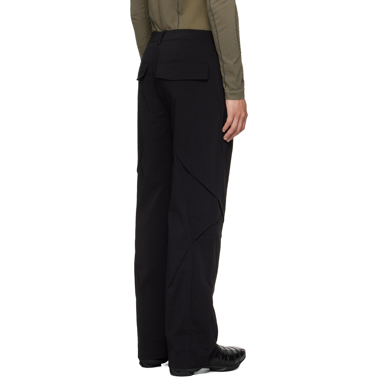  J Eongl I Black Softshell Slash Sweatpants 