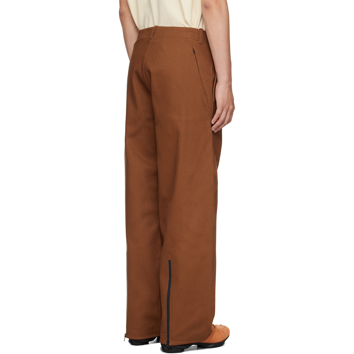  J Eongl I Brown Heavy Cotton Cicada Trousers 