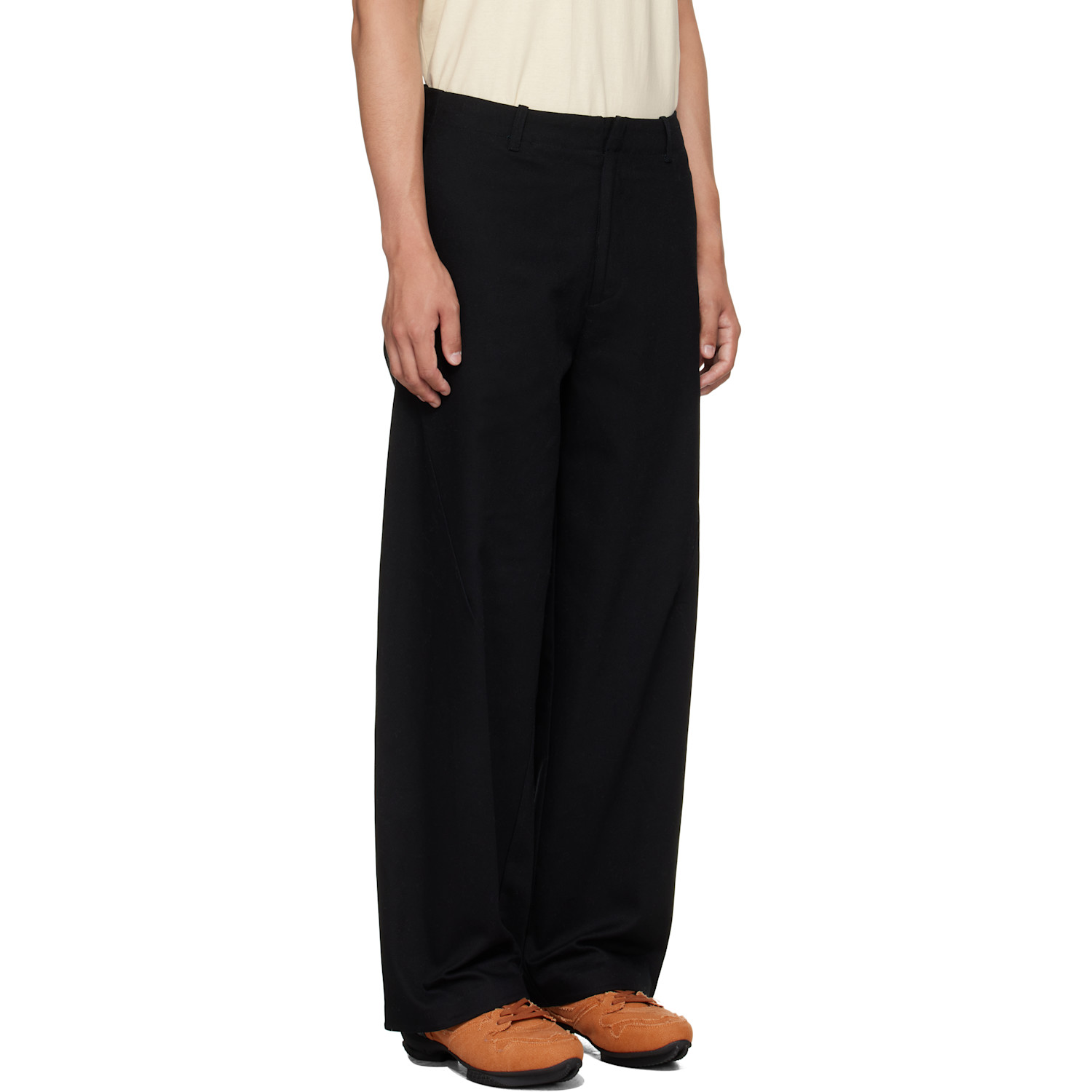  J Eongl I Black Heavy Cotton Cicada Trousers 
