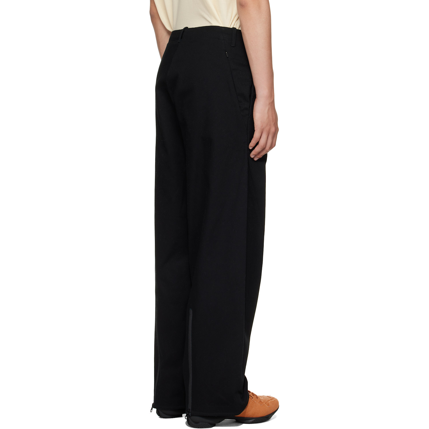  J Eongl I Black Heavy Cotton Cicada Trousers 