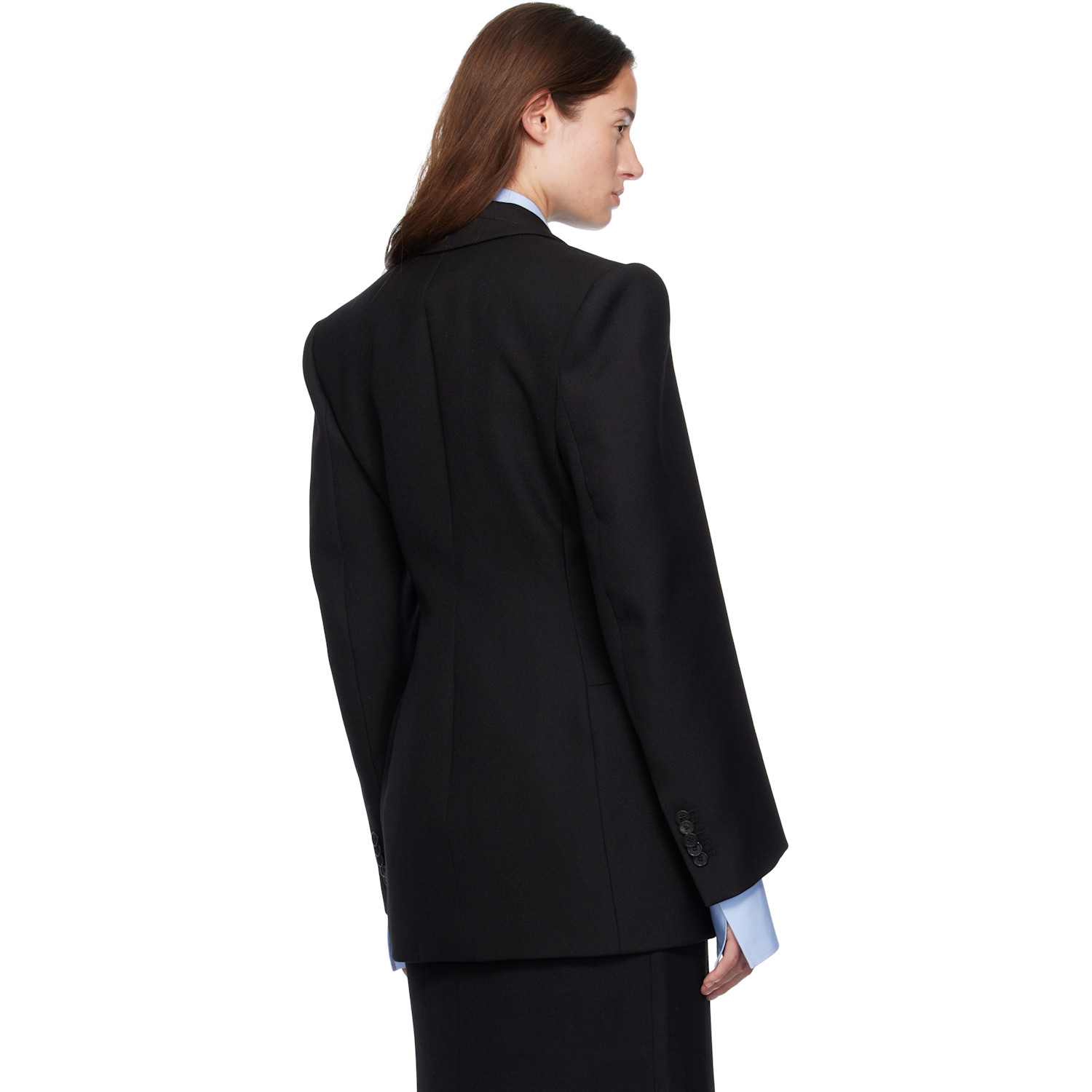  Wardrobe.nyc Black Double Breasted Contour Blazer 